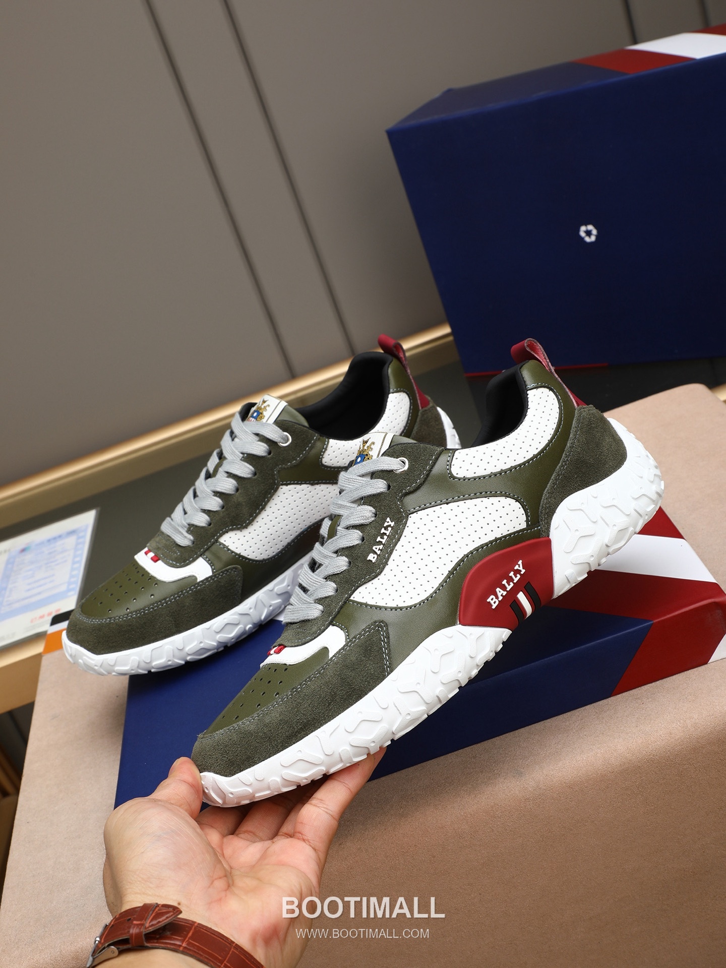 Patek Philippe Bally Calfskin Leather Lace-up Casual Sneakers 파텍필립 발리 송아지 가죽 레이스업 캐주얼 스니커즈 PP278 2