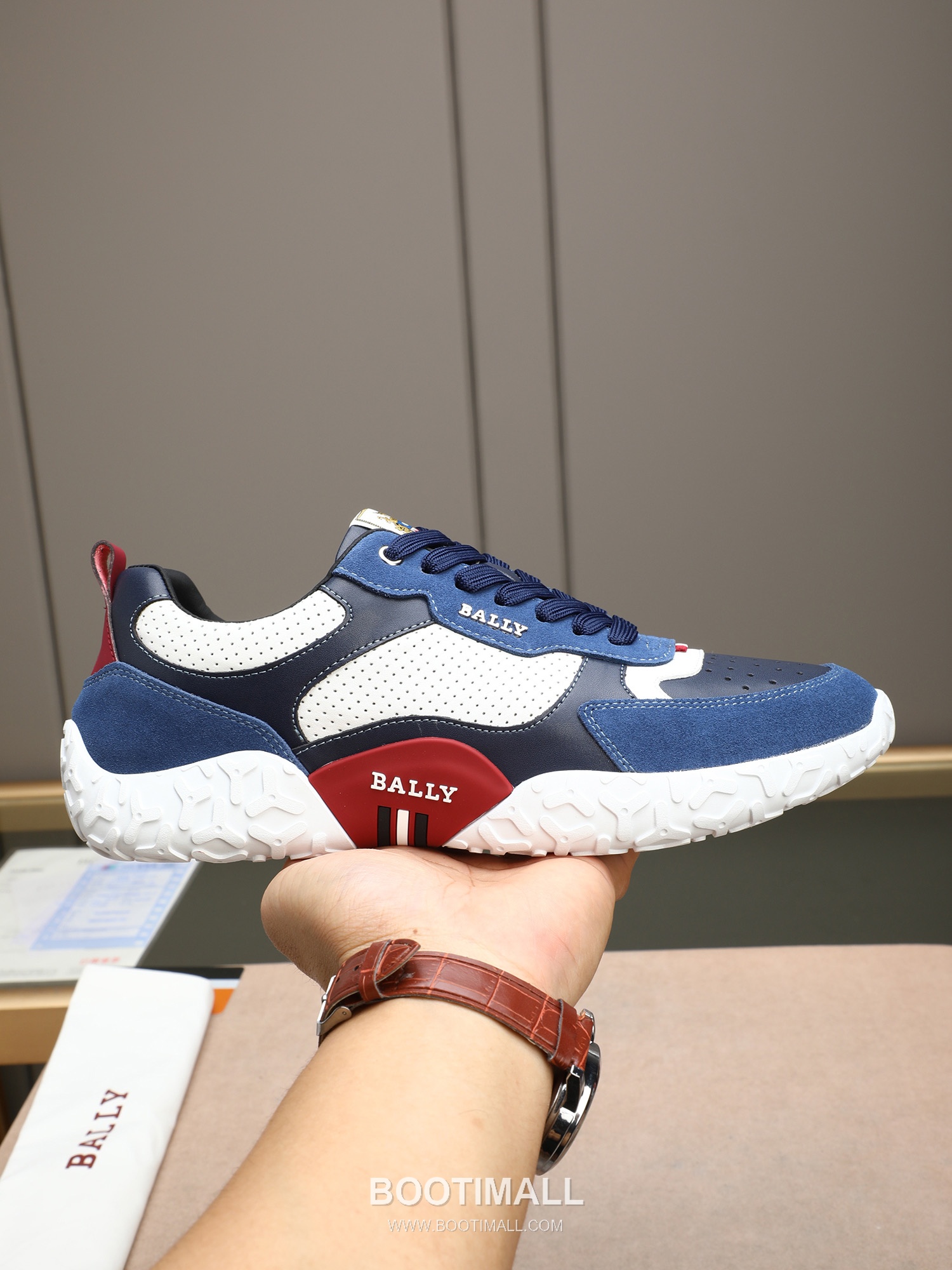 Patek Philippe Bally Calfskin Leather Lace-up Casual Sneakers 파텍필립 발리 송아지 가죽 레이스업 캐주얼 스니커즈 PP278 1