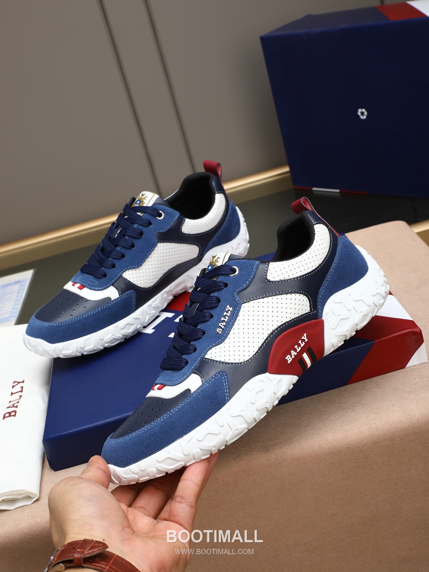 Patek Philippe Bally Calfskin Leather Lace-up Casual Sneakers 파텍필립 발리 송아지 가죽 레이스업 캐주얼 스니커즈 PP278 2