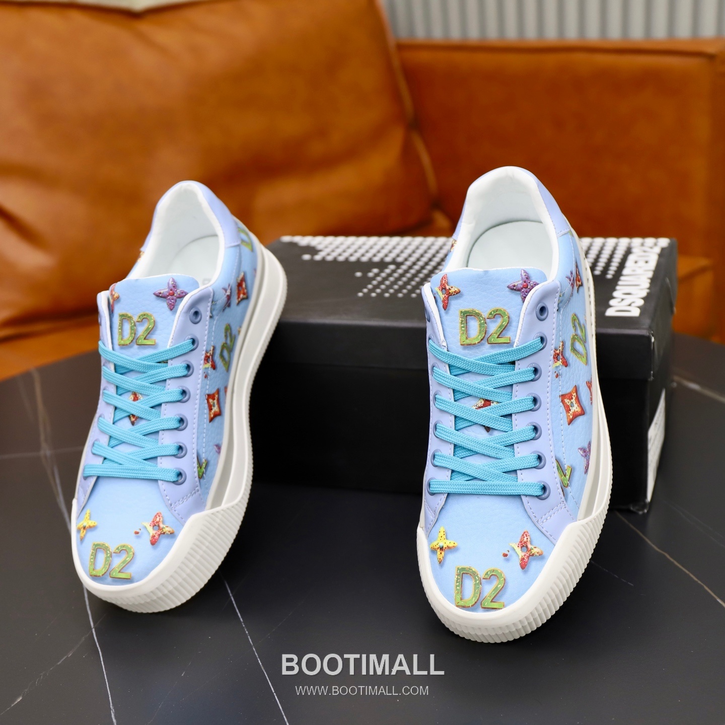 D2 3D Printed Multicolor Camouflage Leather Sneakers D2 3D 프린팅 멀티컬러 카무플라주 레더 스니커즈 6