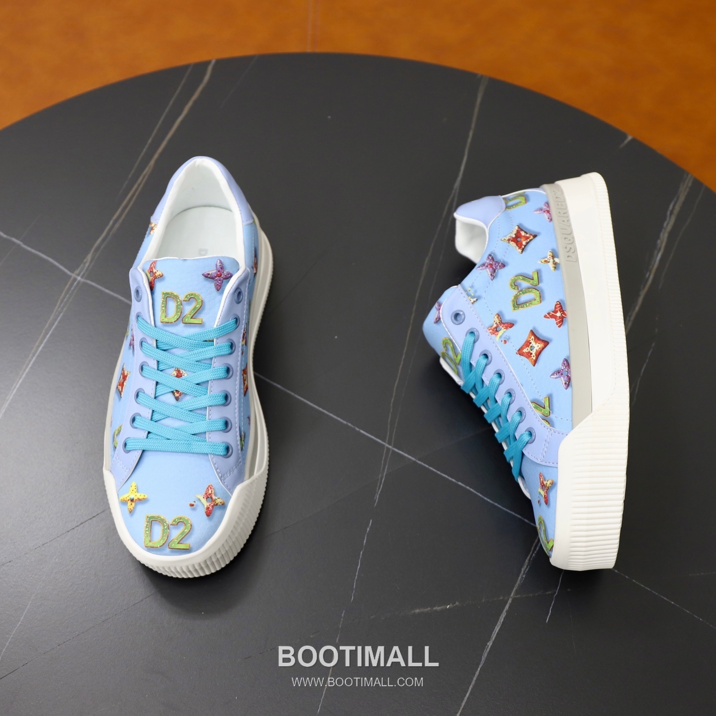 D2 3D Printed Multicolor Camouflage Leather Sneakers D2 3D 프린팅 멀티컬러 카무플라주 레더 스니커즈 7