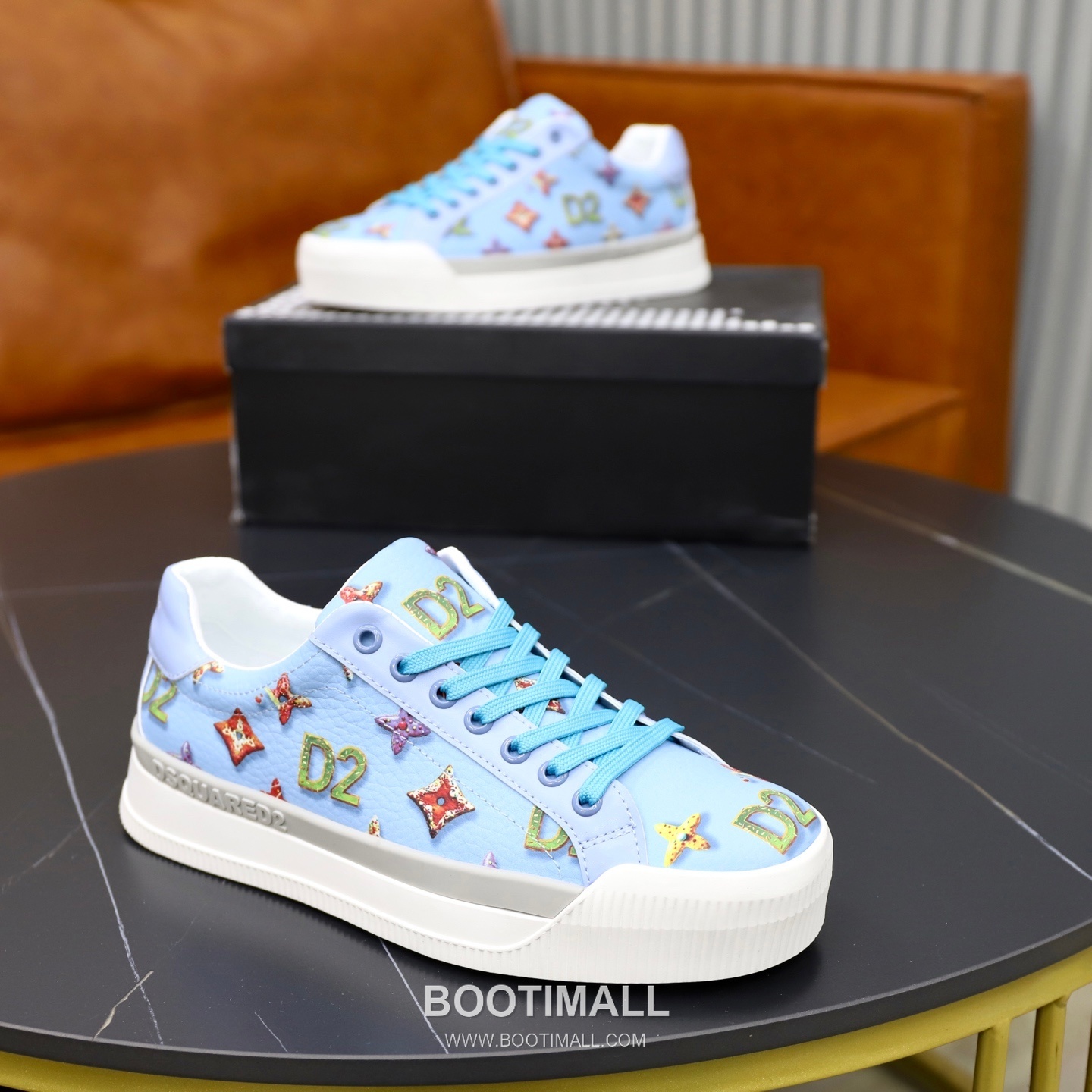 D2 3D Printed Multicolor Camouflage Leather Sneakers D2 3D 프린팅 멀티컬러 카무플라주 레더 스니커즈 8