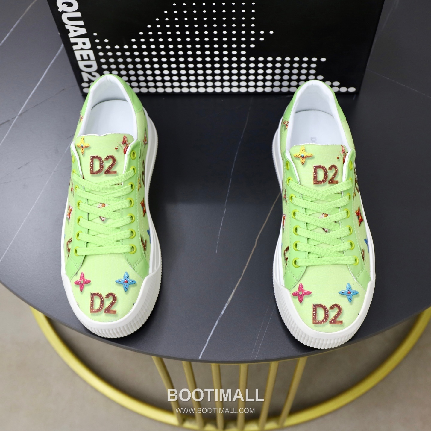 D2 3D Printed Multicolor Camouflage Leather Sneakers D2 3D 프린팅 멀티컬러 카무플라주 레더 스니커즈 1