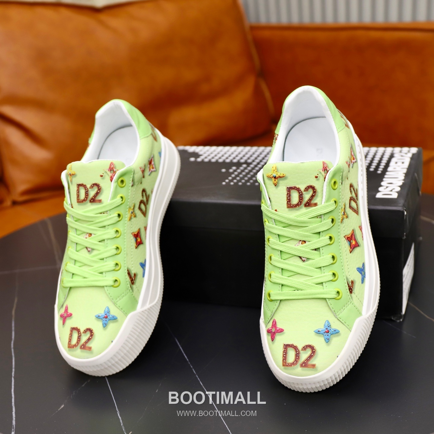 D2 3D Printed Multicolor Camouflage Leather Sneakers D2 3D 프린팅 멀티컬러 카무플라주 레더 스니커즈 6