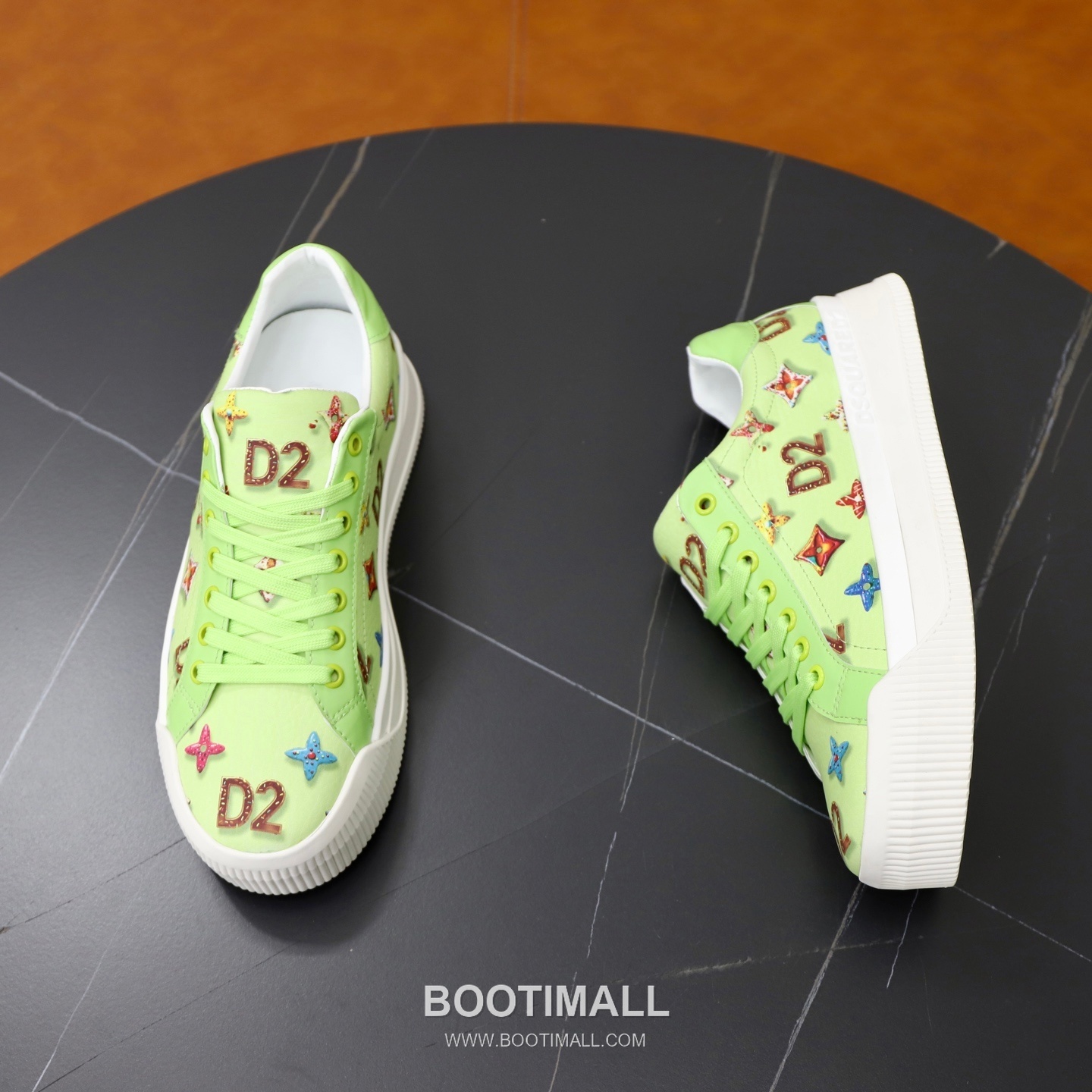 D2 3D Printed Multicolor Camouflage Leather Sneakers D2 3D 프린팅 멀티컬러 카무플라주 레더 스니커즈 7