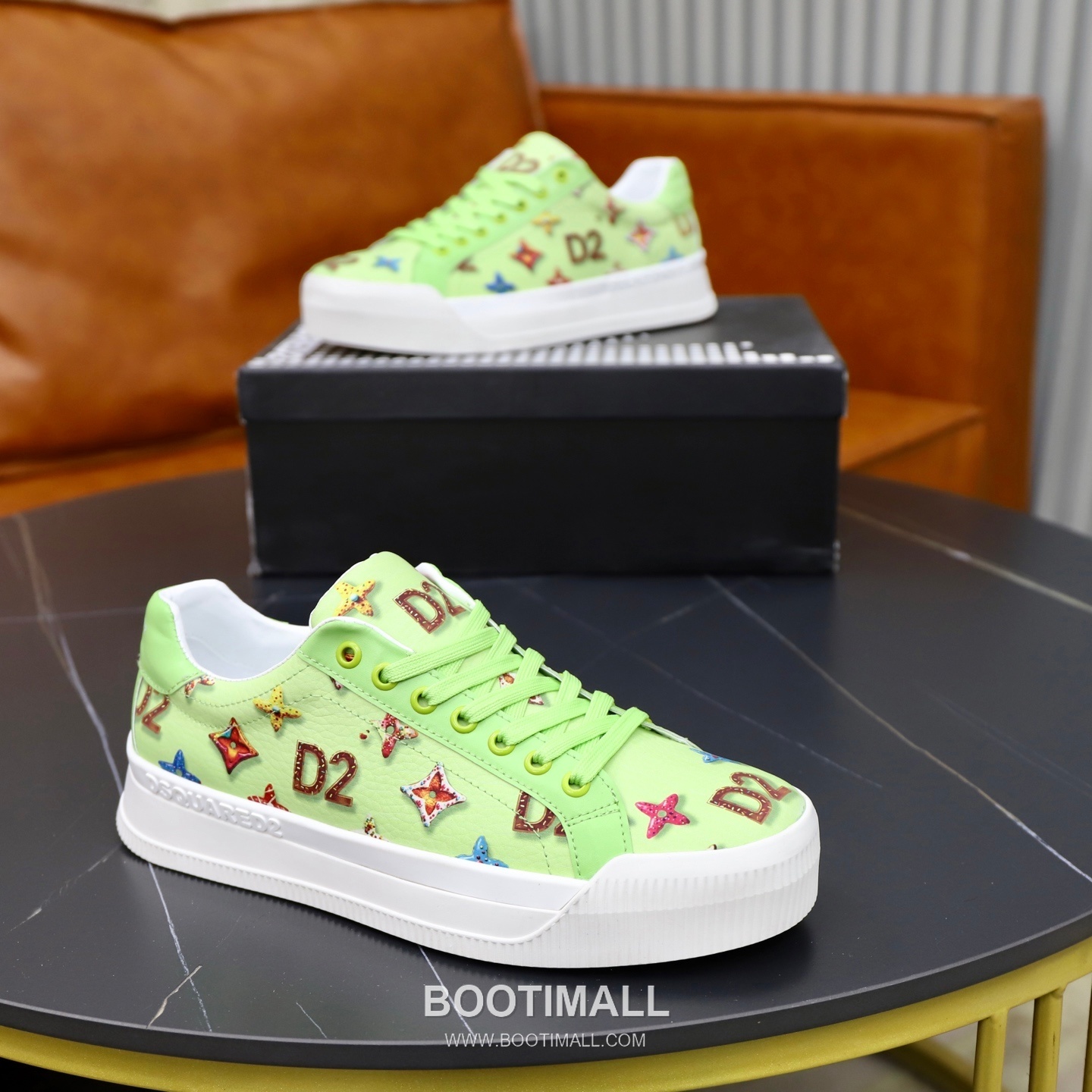 D2 3D Printed Multicolor Camouflage Leather Sneakers D2 3D 프린팅 멀티컬러 카무플라주 레더 스니커즈 8