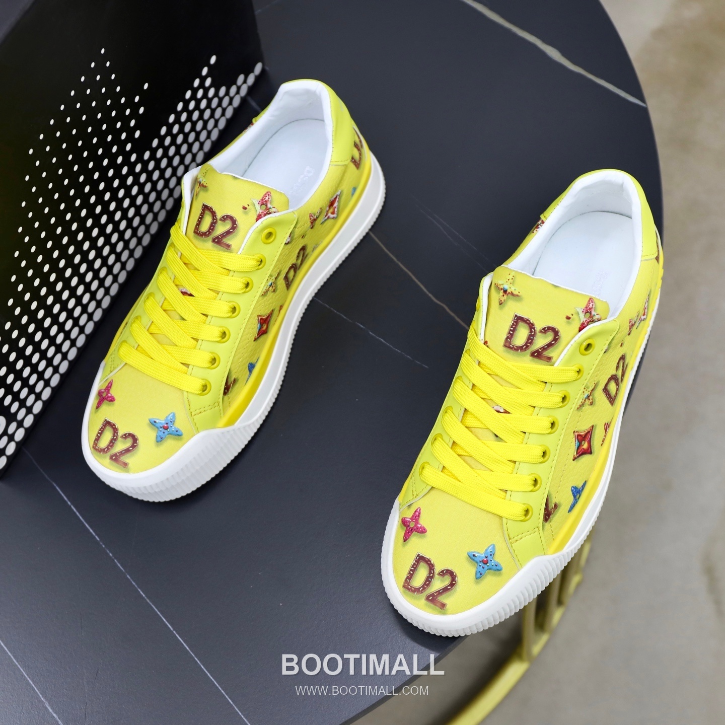 D2 3D Printed Multicolor Camouflage Leather Sneakers D2 3D 프린팅 멀티컬러 카무플라주 레더 스니커즈 2