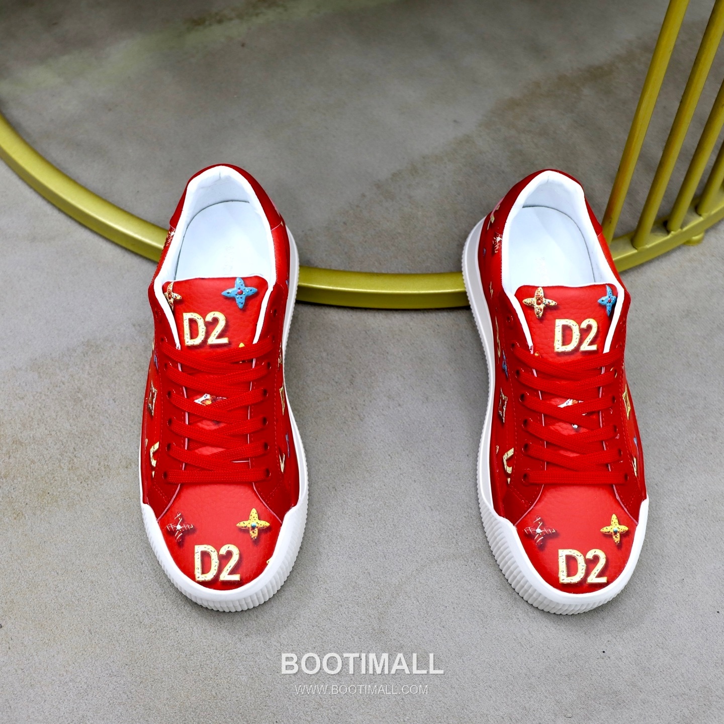 D2 3D Printed Multicolor Camouflage Leather Sneakers D2 3D 프린팅 멀티컬러 카무플라주 레더 스니커즈 3