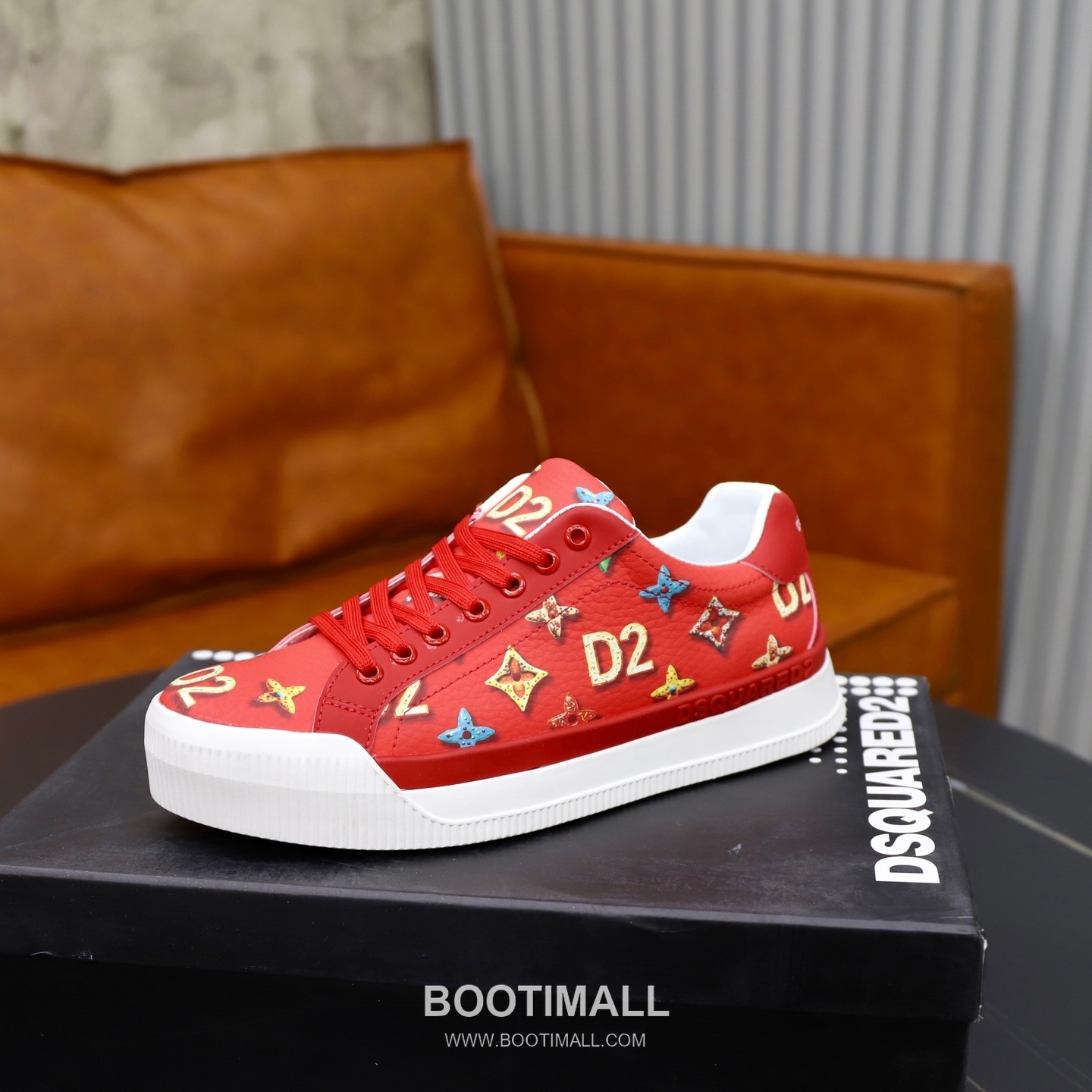 D2 3D Printed Multicolor Camouflage Leather Sneakers D2 3D 프린팅 멀티컬러 카무플라주 레더 스니커즈 4