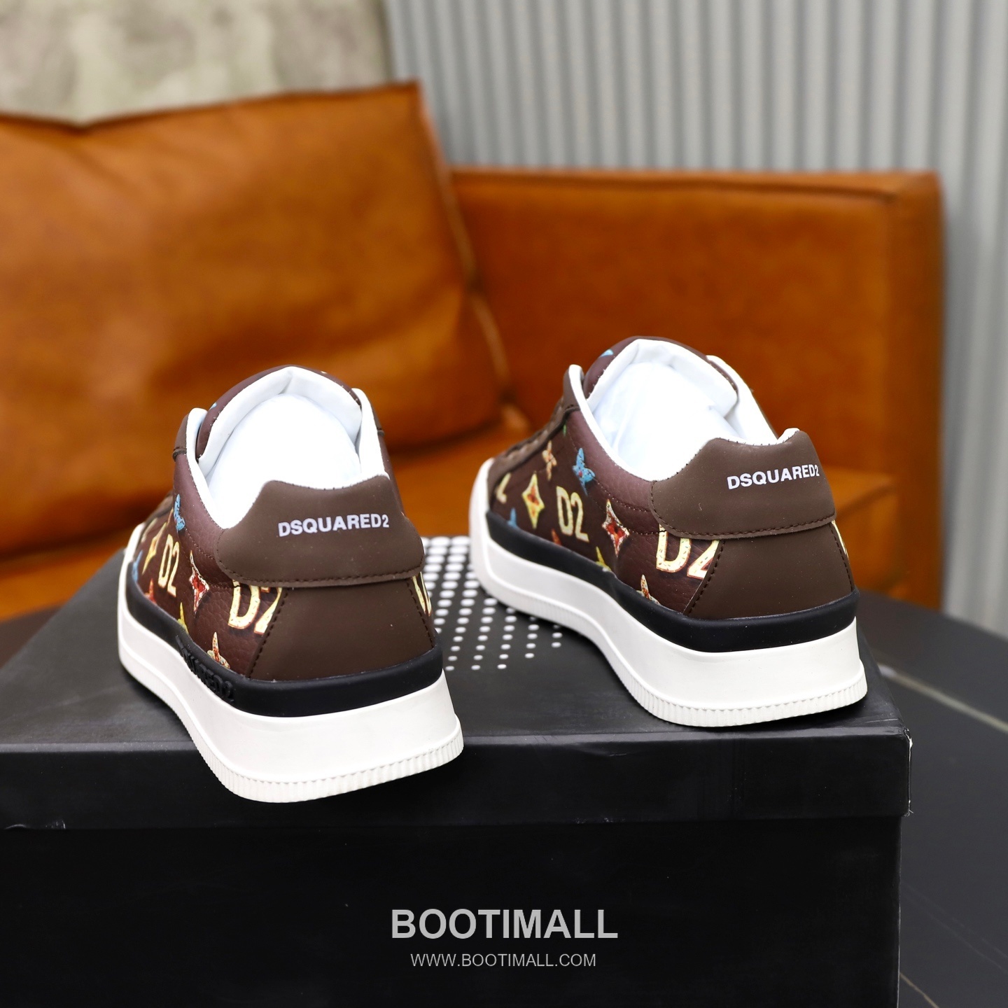 D2 3D Printed Multicolor Camouflage Leather Sneakers D2 3D 프린팅 멀티컬러 카무플라주 레더 스니커즈 5