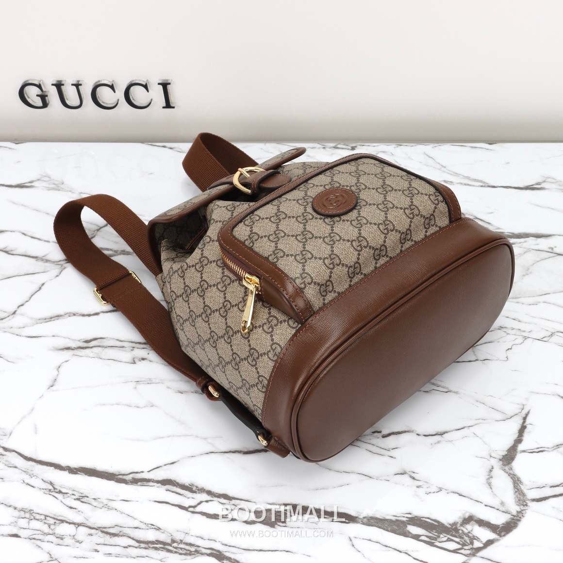 Gucci 674147 Apricot Brown Leather Tote Bag 구찌 674147 살구 브라운 레더 토트백 30cm 9