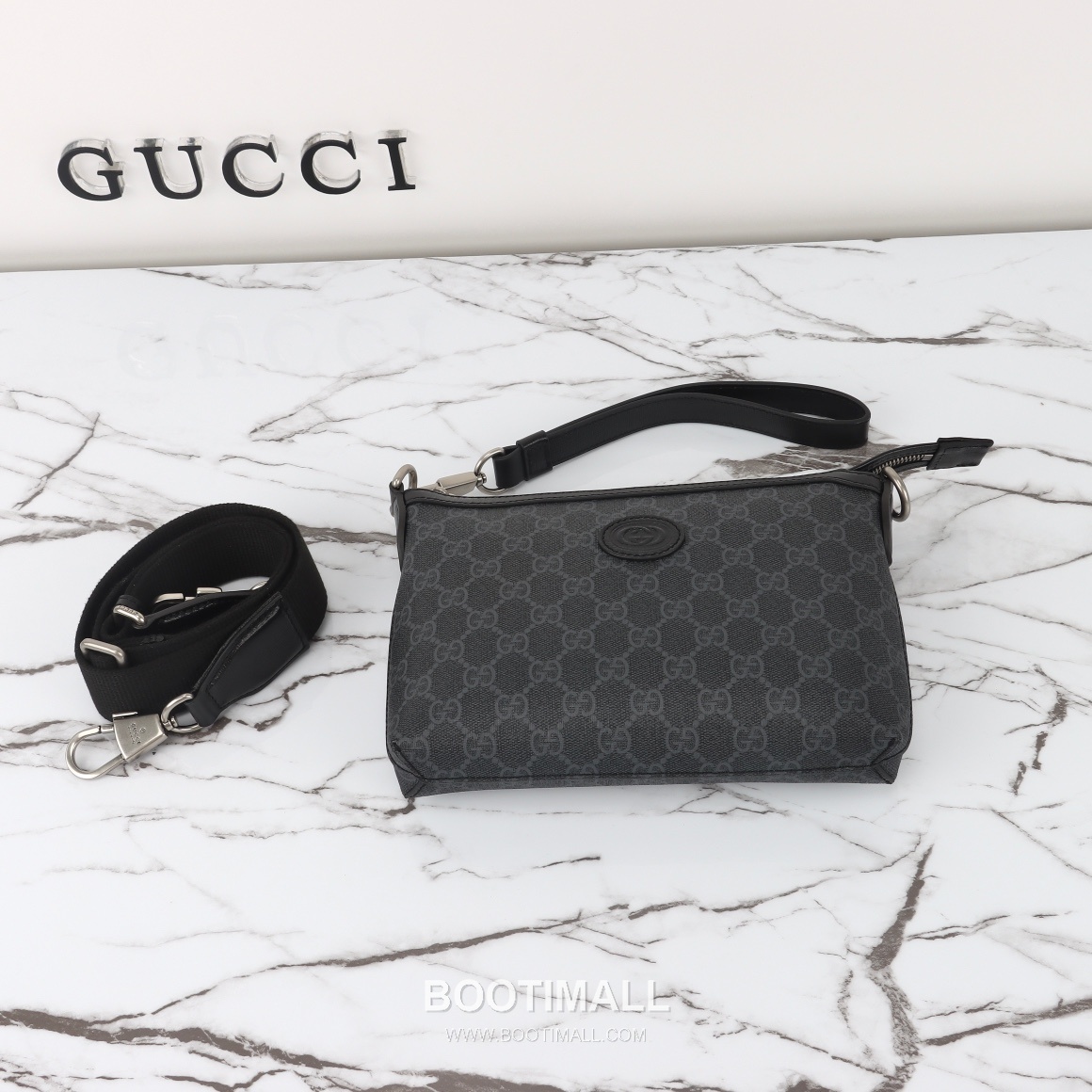 Gucci 760021 Black Leather Shoulder Bag 구찌 760021 블랙 레더 숄더백 22cm 8