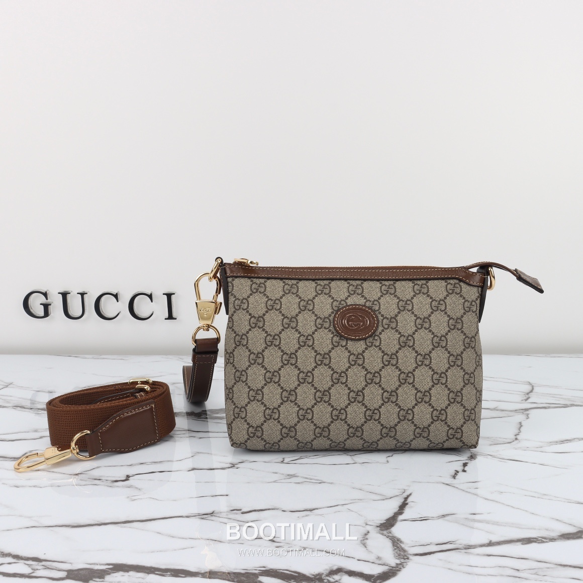 Gucci 760021 Apricot Brown Leather Crossbody Bag 구찌 760021 살구브라운 레더 크로스백 22cm 1