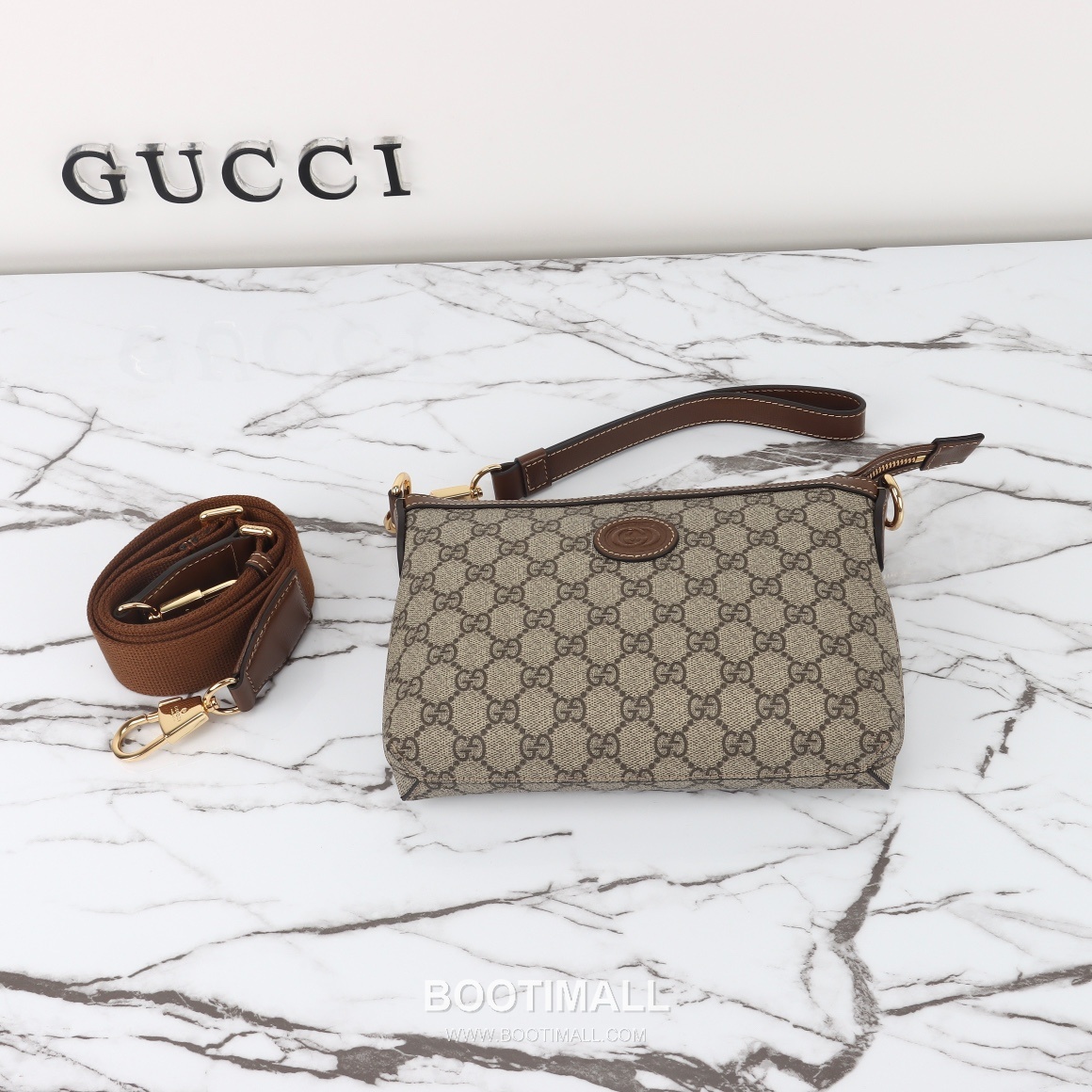 Gucci 760021 Apricot Brown Leather Crossbody Bag 구찌 760021 살구브라운 레더 크로스백 22cm 8