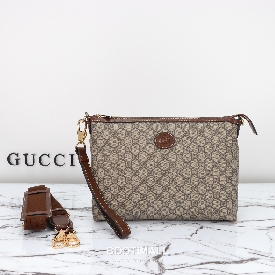 Gucci 726833 Apricot Brown Leather Shoulder Bag 구찌 726833 살구브라운 레더 숄더백 30cm 1