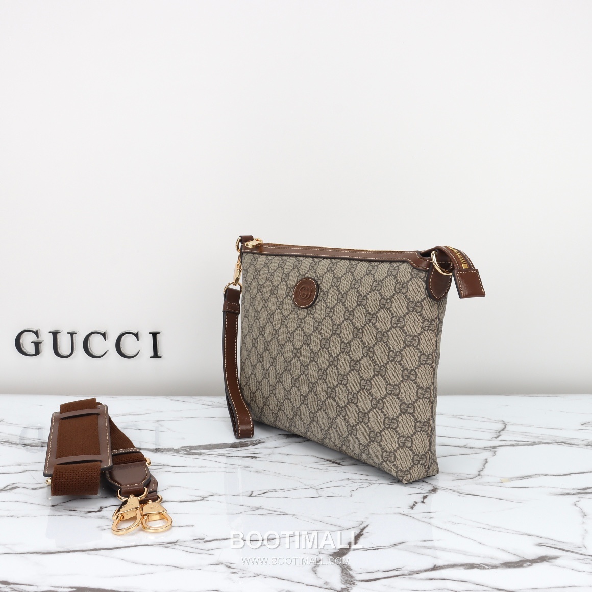 Gucci 726833 Apricot Brown Leather Shoulder Bag 구찌 726833 살구브라운 레더 숄더백 30cm 2
