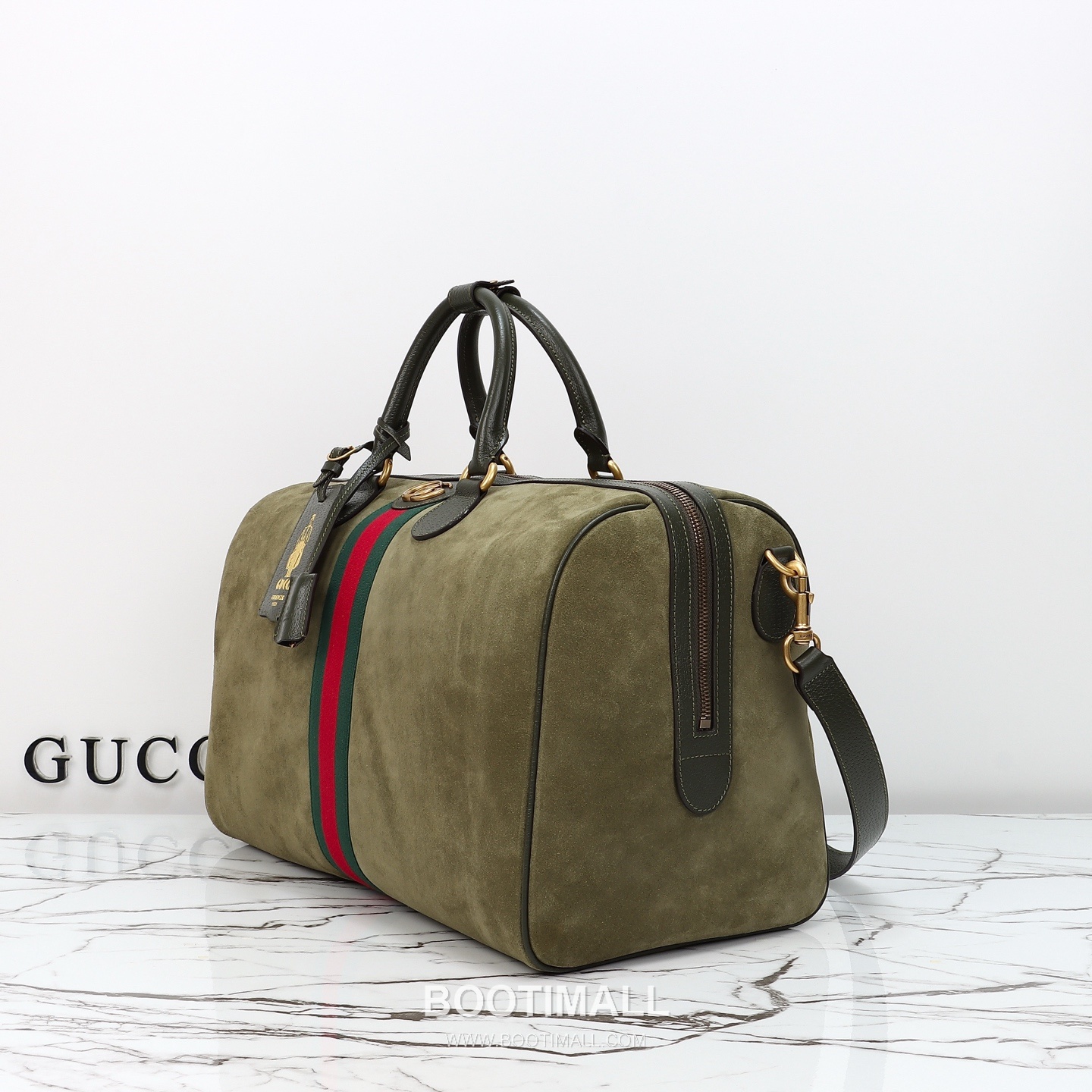 Gucci 834460 Green Suede Leather Tote Bag 구찌 834460 그린 스웨이드 레더 토트백 44cm 2