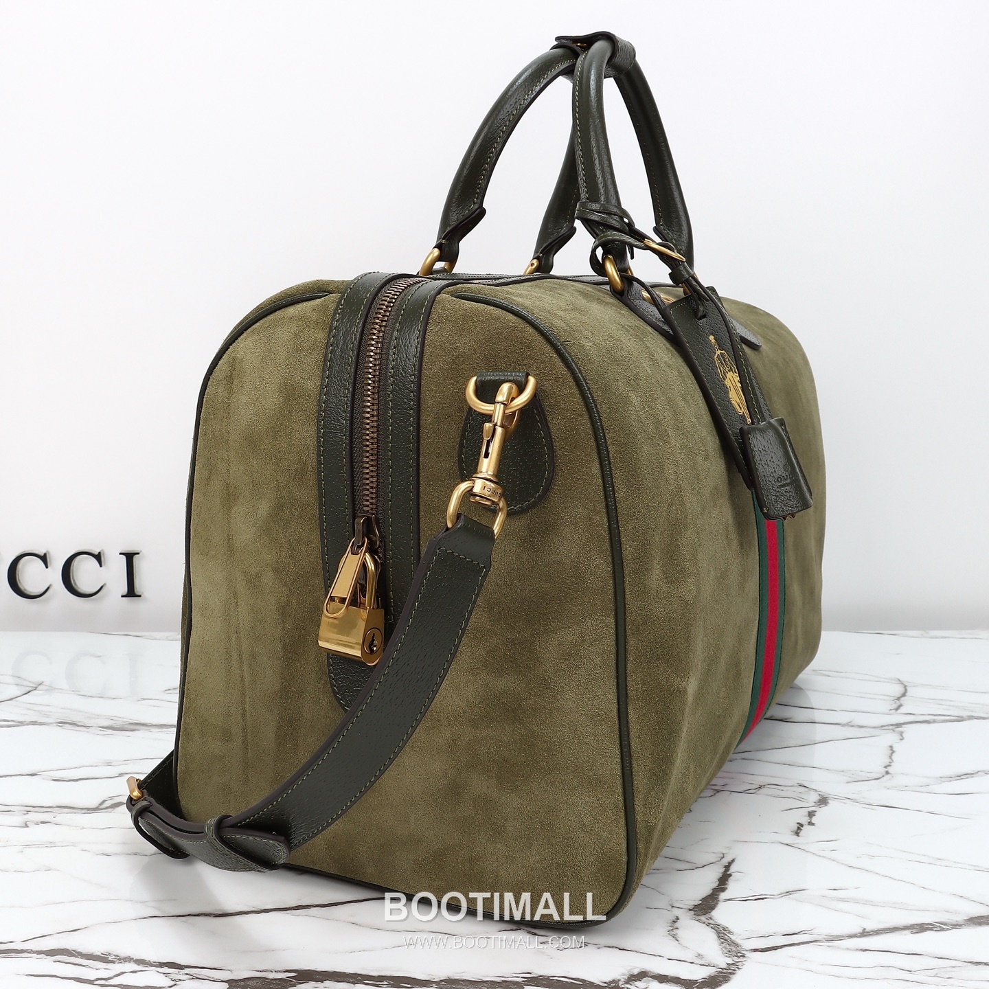 Gucci 834460 Green Suede Leather Tote Bag 구찌 834460 그린 스웨이드 레더 토트백 44cm 6