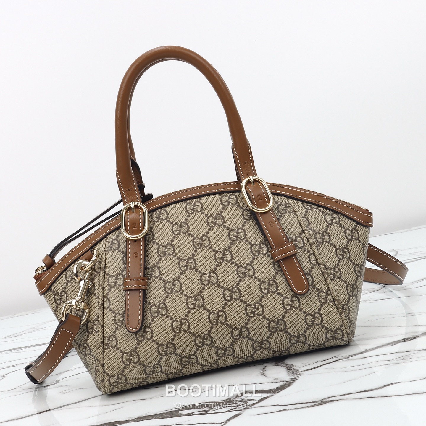 Gucci Ophidia Medium Beige Brown GG Supreme Canvas Leather Shoulder Bag 구찌 오피디아 미디엄 839005 베이지 브라운 GG 수프림 캔버스 레더 숄더백 31cm 4