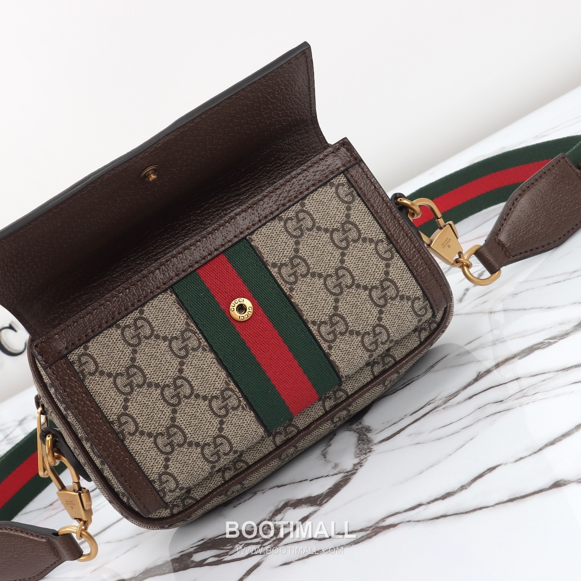 Gucci 746308 Beige Brown Leather Crossbody Bag 구찌 746308 행 브라운 레더 크로스백 20cm 7