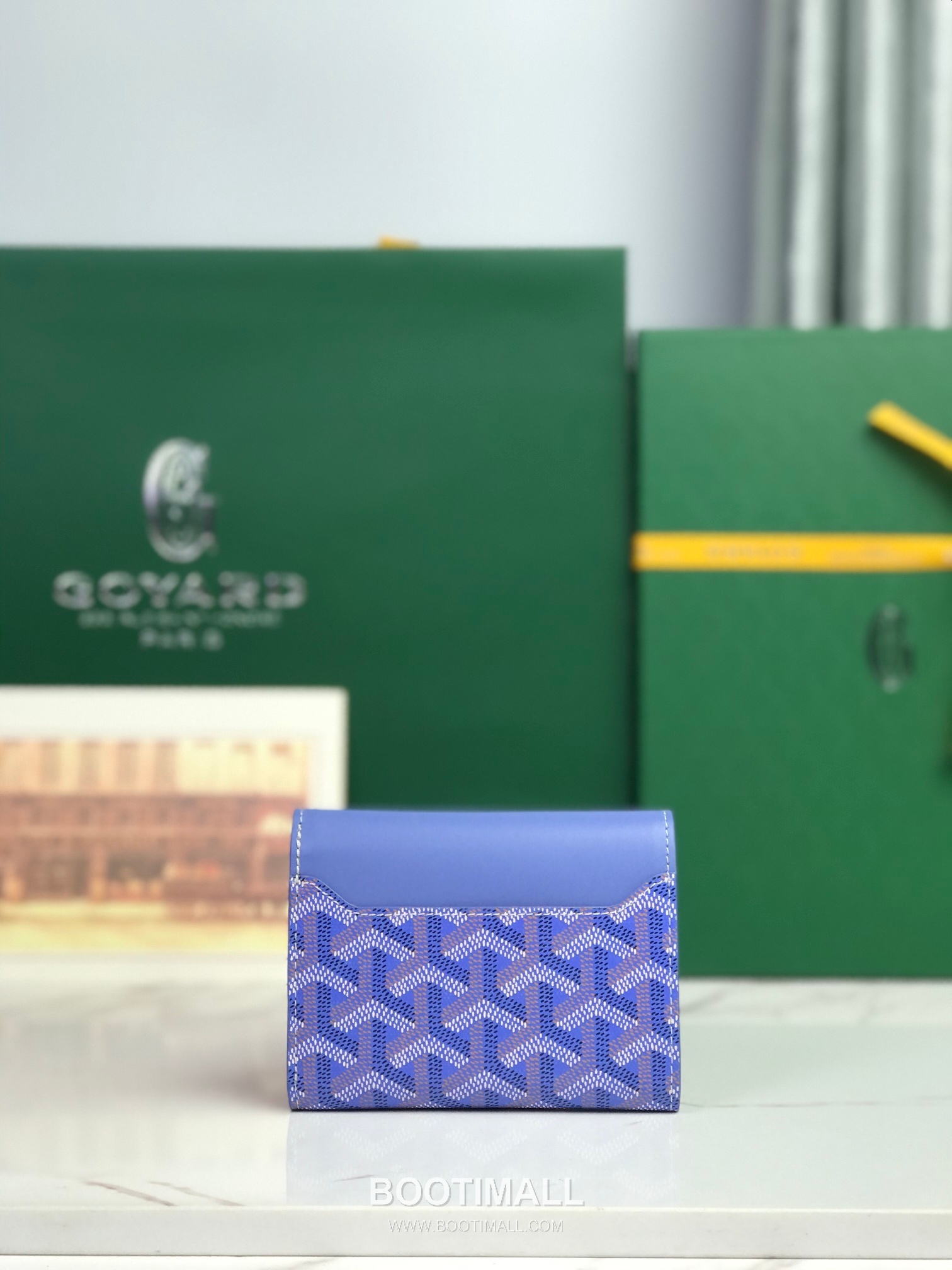 Goyard Saint-Gabriel Goyardine Canvas Calfskin Leather Wallet 고야드 생가브리엘 고야딘 캔버스 카프스킨 레더 장지갑 12cm 2
