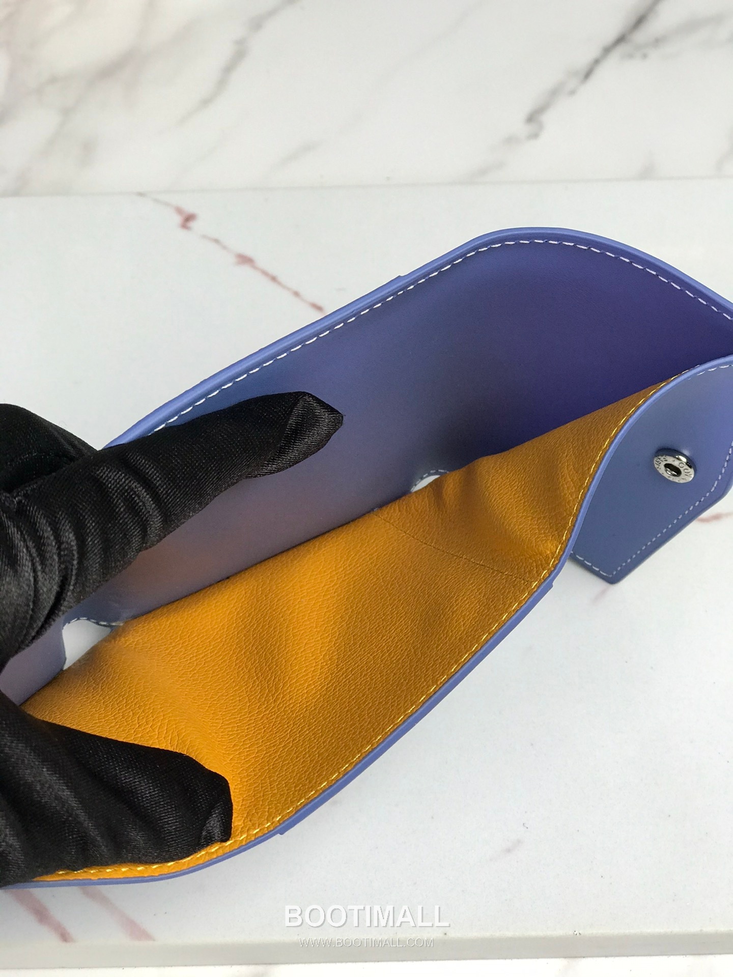 Goyard Saint-Gabriel Goyardine Canvas Calfskin Leather Wallet 고야드 생가브리엘 고야딘 캔버스 카프스킨 레더 장지갑 12cm 8