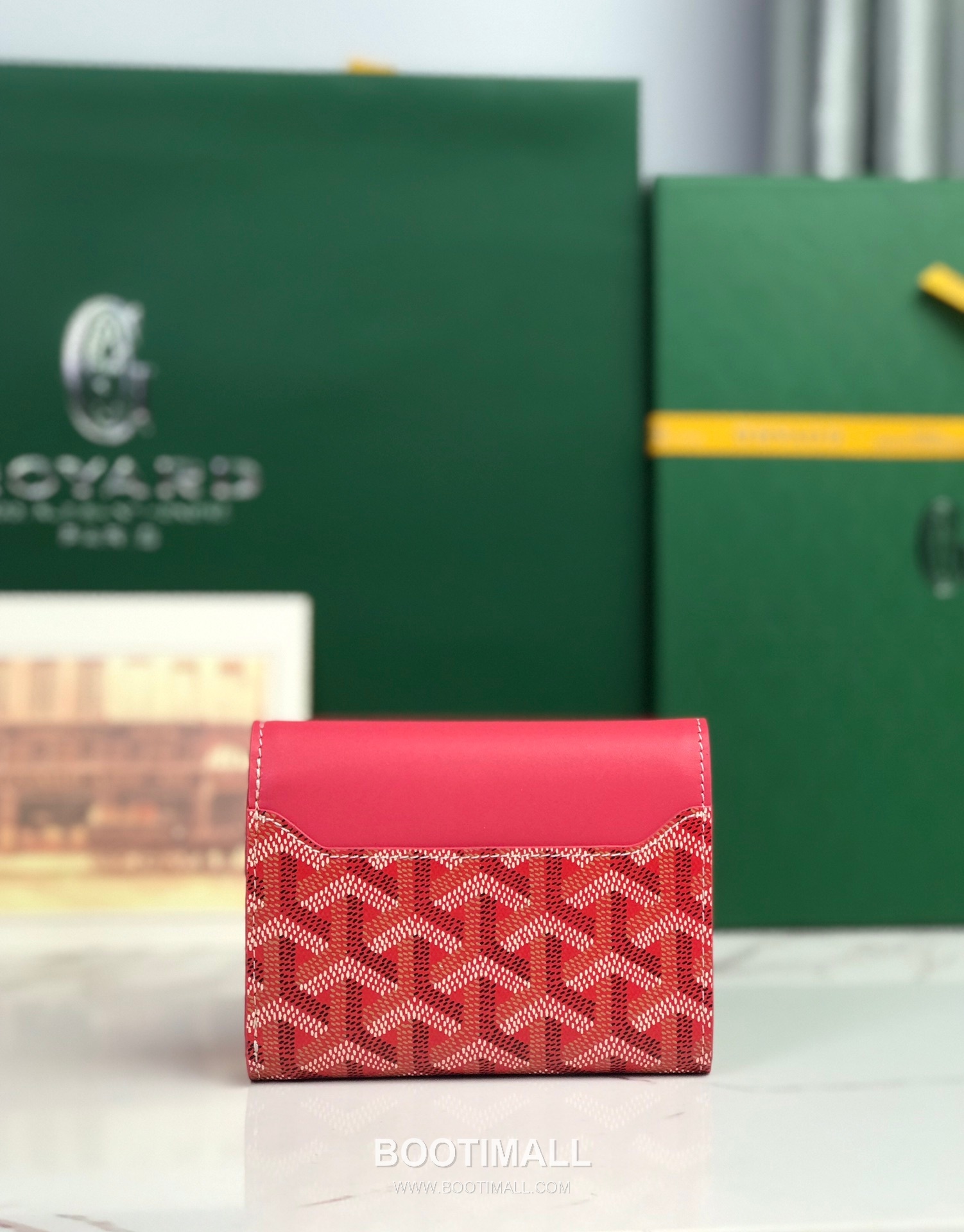 Goyard Saint-Gabriel Goyardine Canvas Calfskin Leather Wallet 고야드 생가브리엘 고야딘 캔버스 카프스킨 레더 장지갑 12cm 2