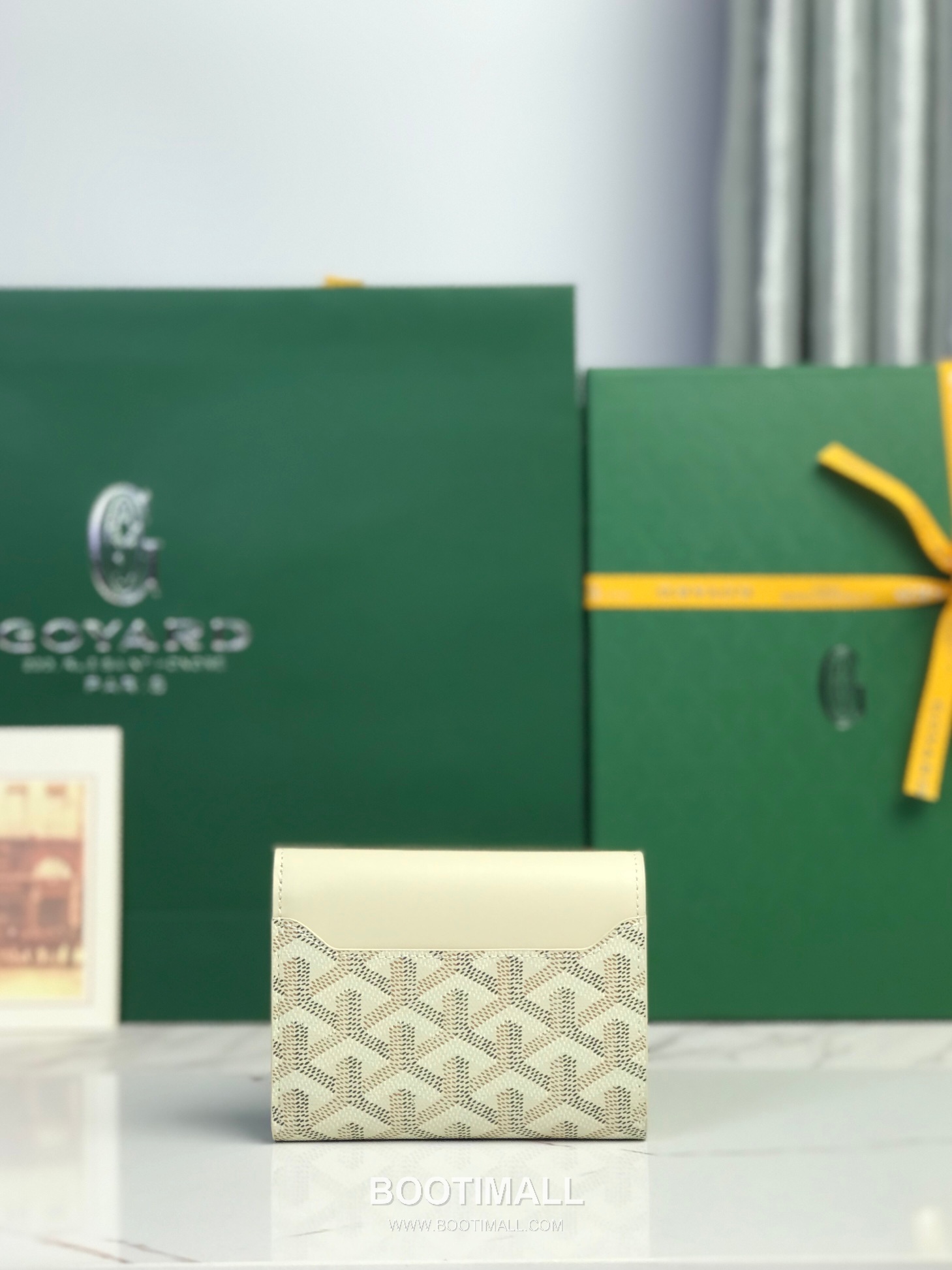 Goyard Saint-Gabriel Goyardine Canvas Calfskin Leather Wallet 고야드 생가브리엘 고야딘 캔버스 카프스킨 레더 장지갑 12cm 2