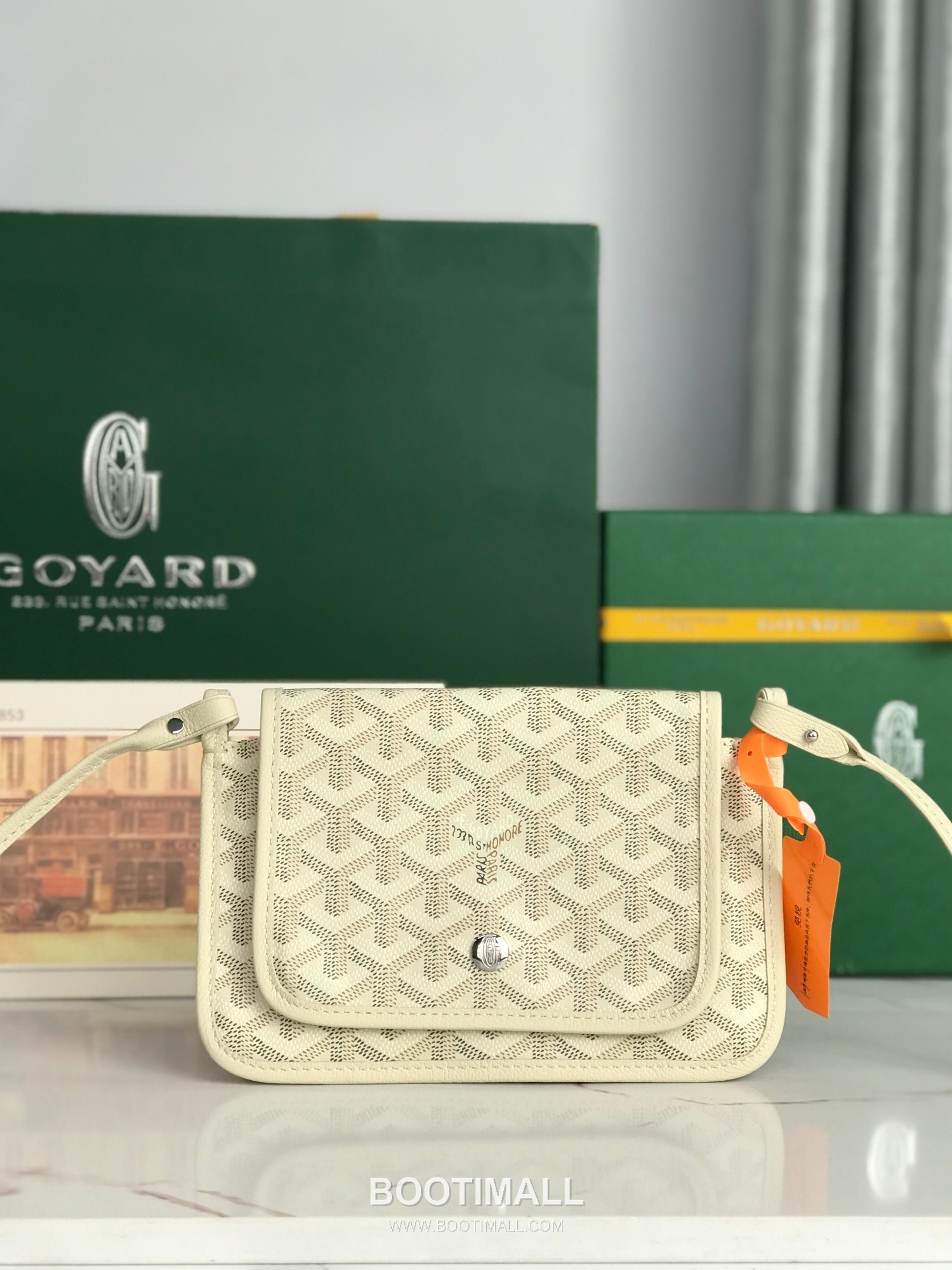 Goyard Plumet Triple Compartment Canvas Leather Crossbody Bag 고야드 플루멧 020188 캔버스 레더 크로스백 20cm 1