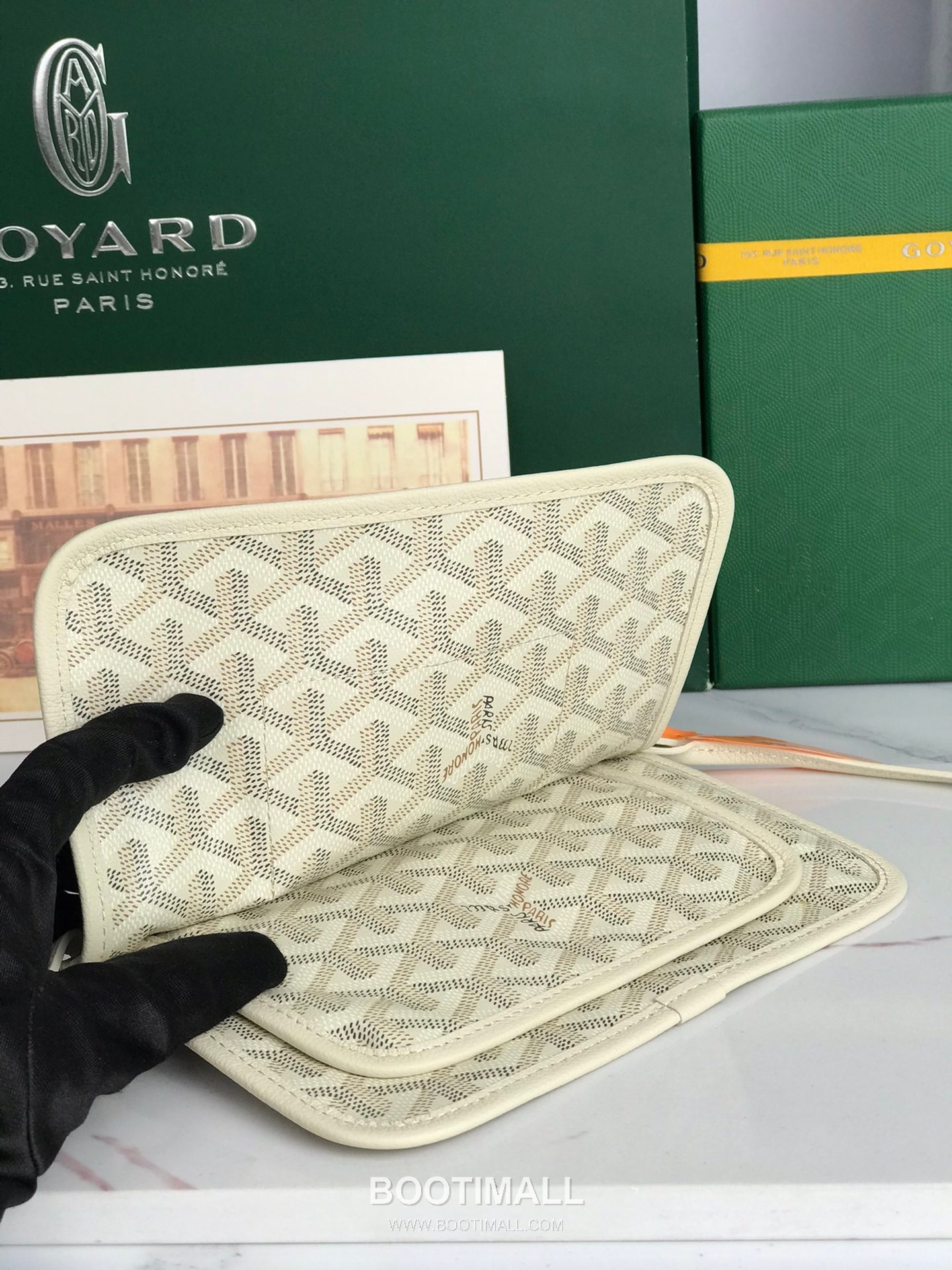 Goyard Plumet Triple Compartment Canvas Leather Crossbody Bag 고야드 플루멧 020188 캔버스 레더 크로스백 20cm 5