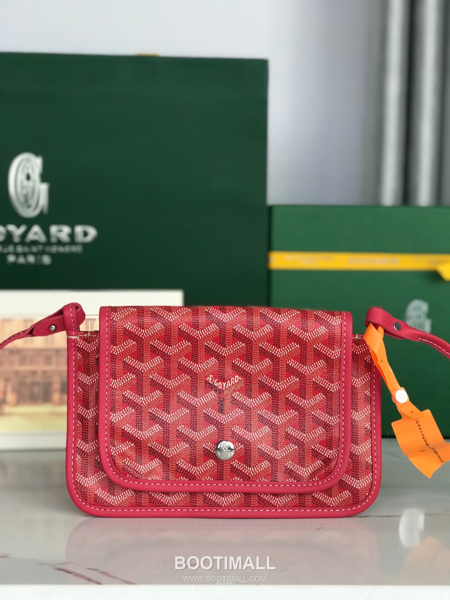 Goyard Plumet Triple Compartment Canvas Leather Crossbody Bag 고야드 플루멧 020188 캔버스 레더 크로스백 20cm 1