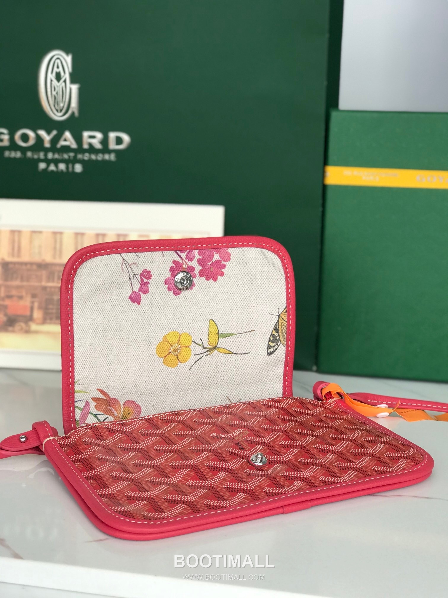 Goyard Plumet Triple Compartment Canvas Leather Crossbody Bag 고야드 플루멧 020188 캔버스 레더 크로스백 20cm 5