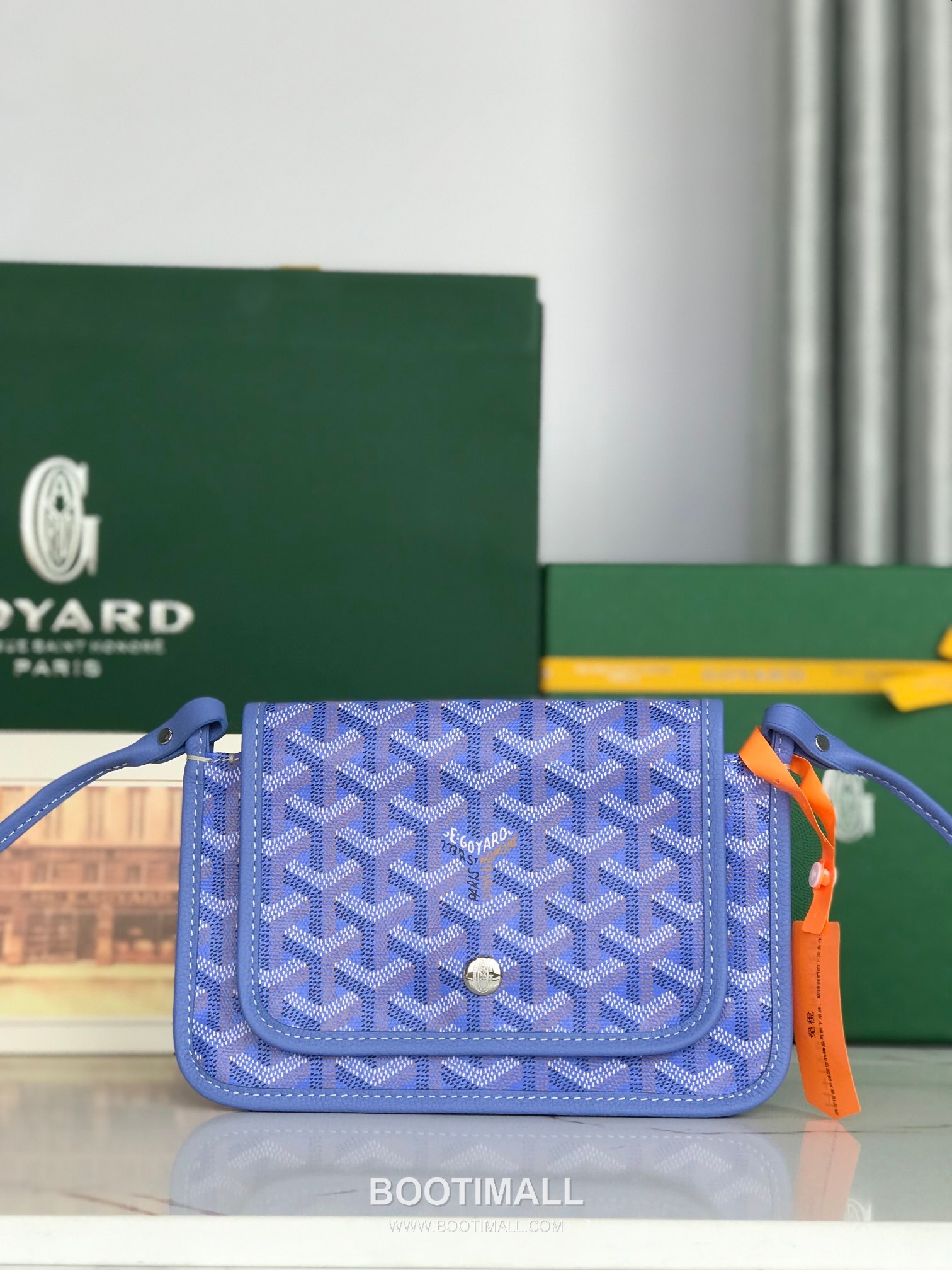 Goyard Plumet Triple Compartment Canvas Leather Crossbody Bag 고야드 플루멧 020188 캔버스 레더 크로스백 20cm 1