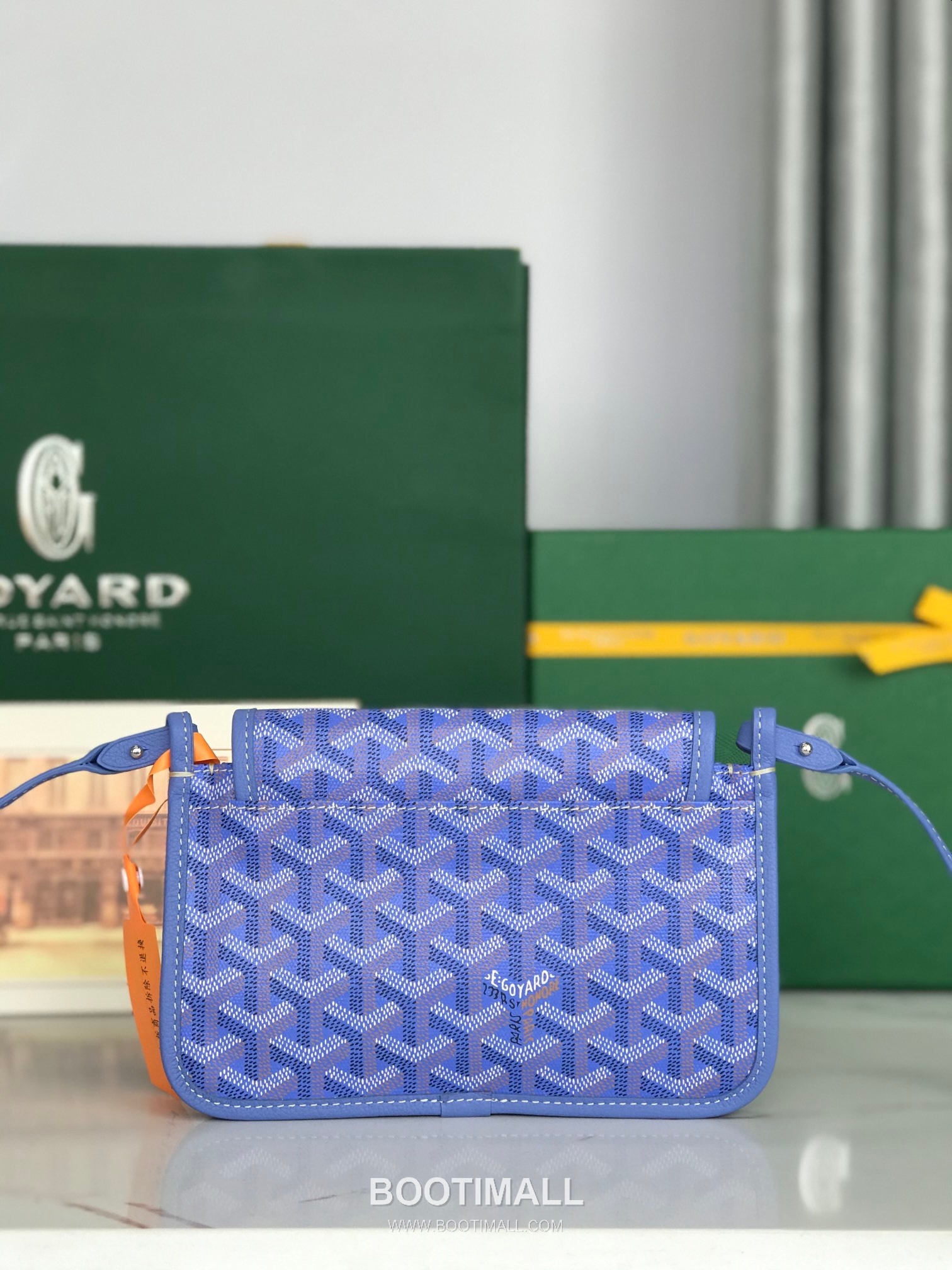Goyard Plumet Triple Compartment Canvas Leather Crossbody Bag 고야드 플루멧 020188 캔버스 레더 크로스백 20cm 2