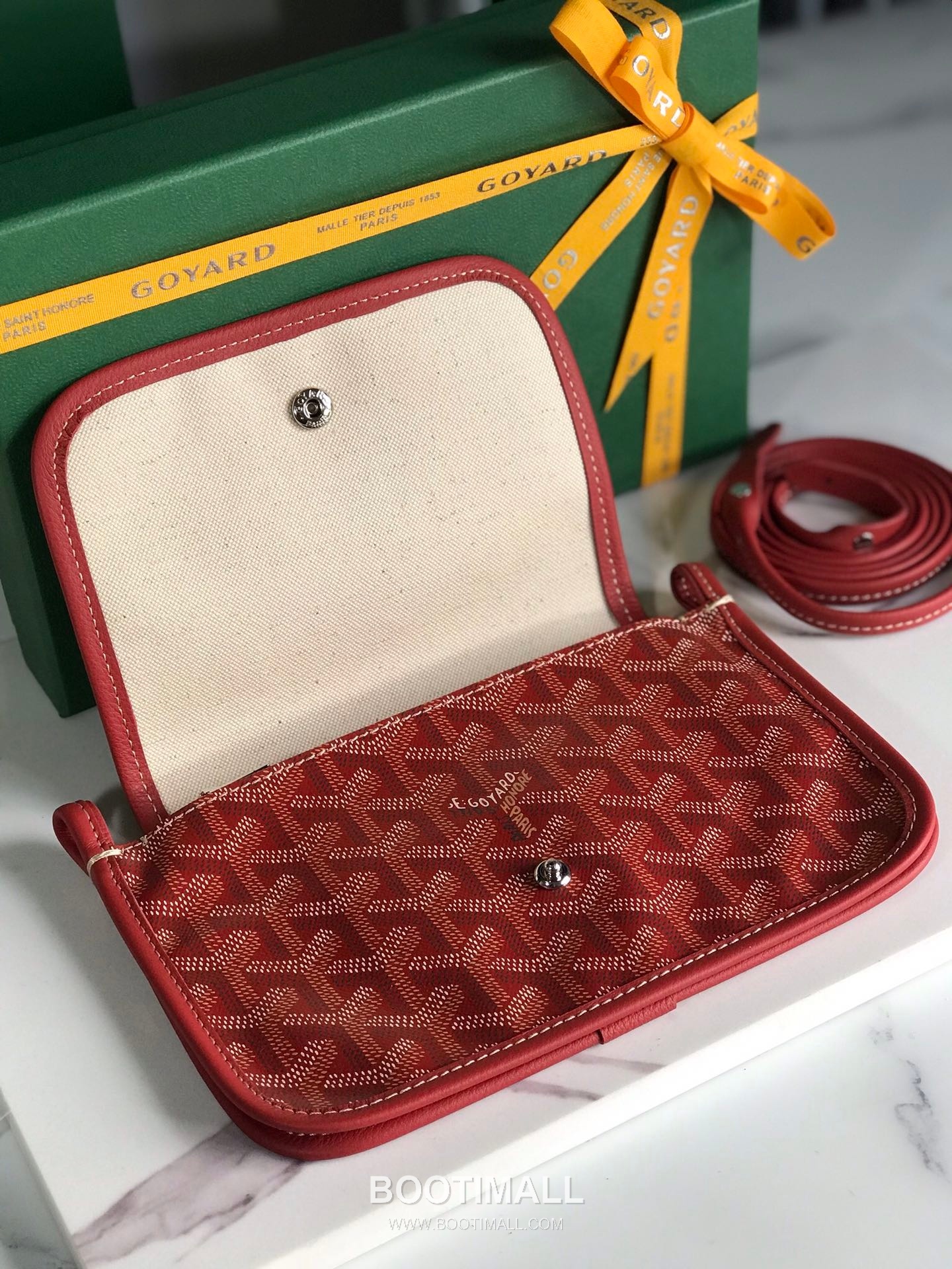 Goyard Plumet Triple Compartment Canvas Leather Crossbody Bag 고야드 플루메 트리플 컴파트먼트 캔버스 레더 크로스백 20cm 3