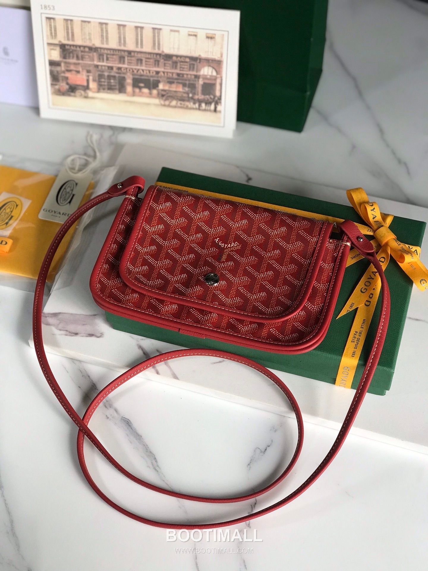 Goyard Plumet Triple Compartment Canvas Leather Crossbody Bag 고야드 플루메 트리플 컴파트먼트 캔버스 레더 크로스백 20cm 9