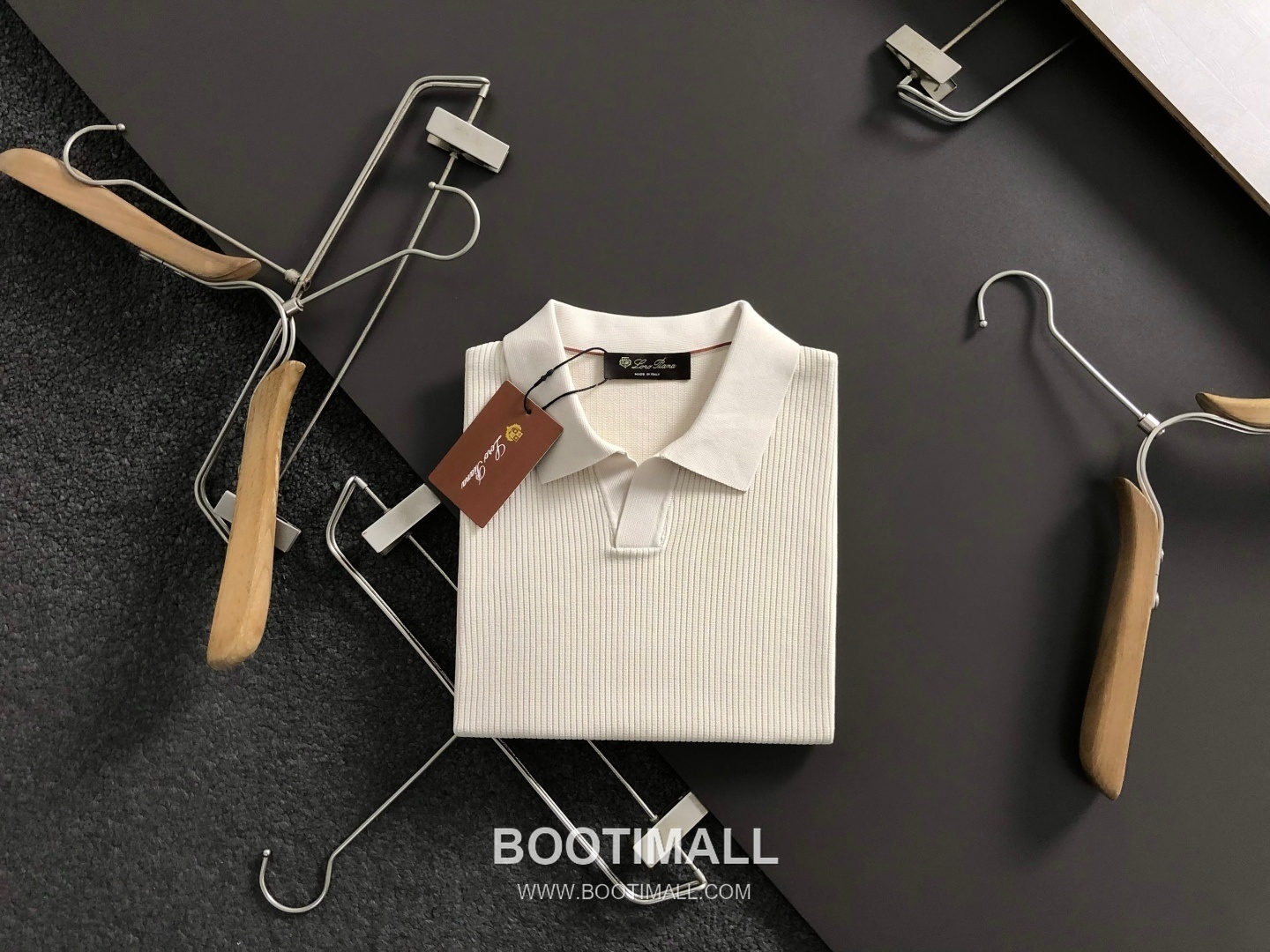 LP Striped Seagull Collar Short Sleeve Knit Top Multi Color 엘피 스트라이프 씨걸 칼라 반팔 니트 탑 멀티 컬러 1