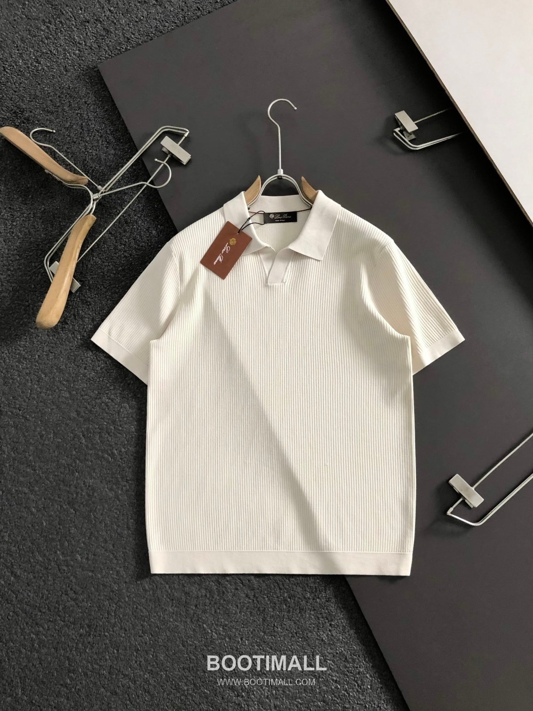 LP Striped Seagull Collar Short Sleeve Knit Top Multi Color 엘피 스트라이프 씨걸 칼라 반팔 니트 탑 멀티 컬러 2