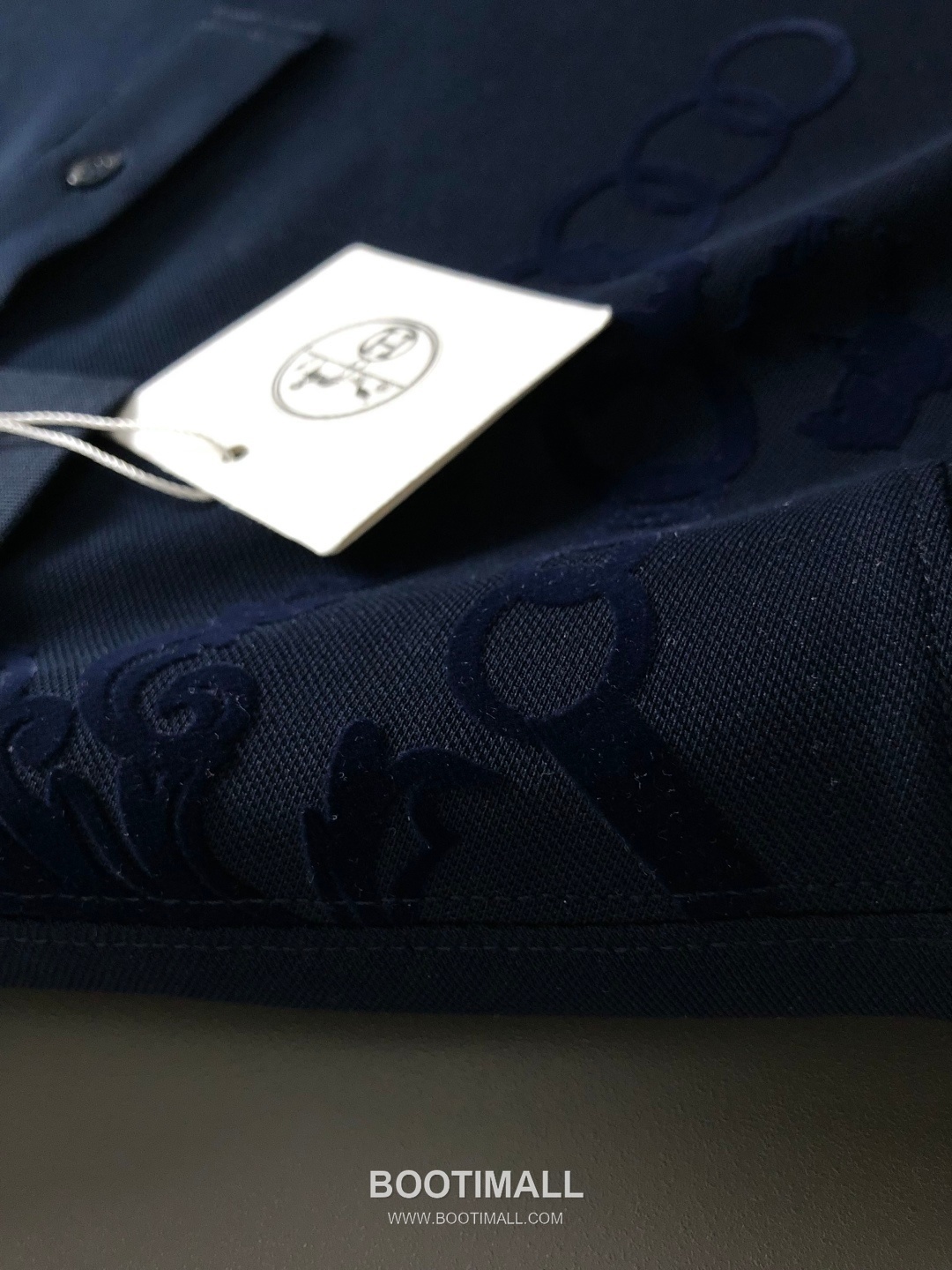 Hermes Velvet Horse Year Palace Print Short Sleeve Polo Shirt Blue Red 에르메스 마년 벨벳 궁정 프린트 반팔 폴로 셔츠 블루 레드 7