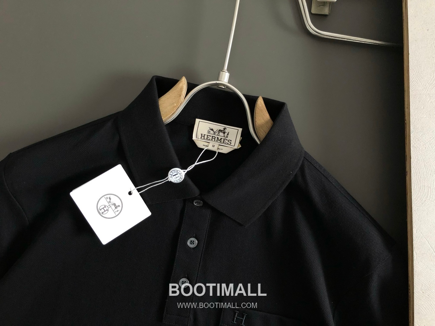 Hermes H Embroidery Pocket Short Sleeve T-Shirt Black White Brown 에르메스 H 자수 포켓 반팔 티셔츠 블랙 화이트 브라운 4