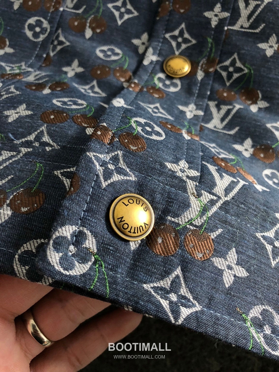 Louis Vuitton LV Monogram Cherry Embroidery Jacket Blue LV 루이비통 모노그램 체리 자카드 자켓 블루 6
