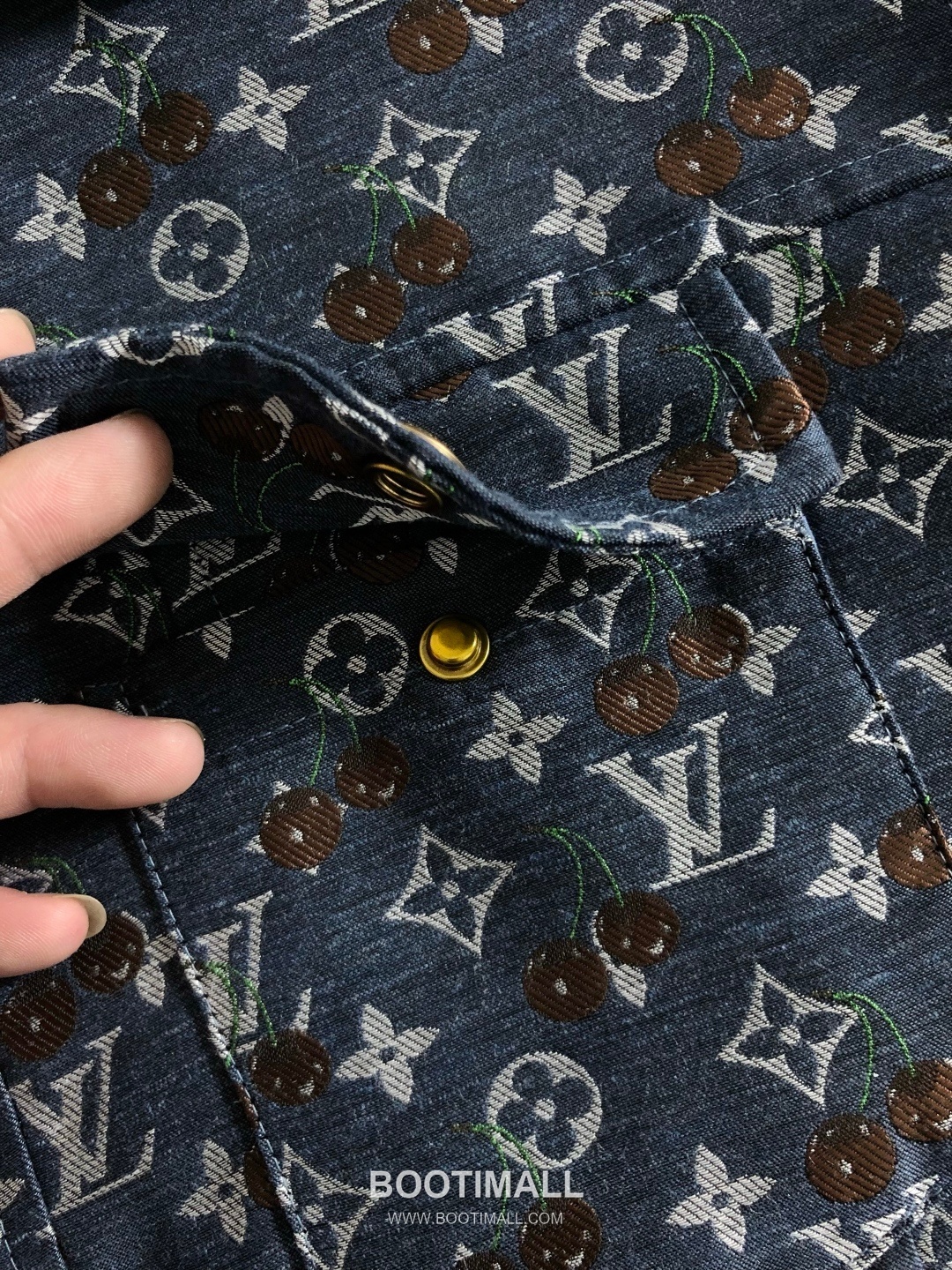 Louis Vuitton LV Monogram Cherry Embroidery Jacket Blue LV 루이비통 모노그램 체리 자카드 자켓 블루 7