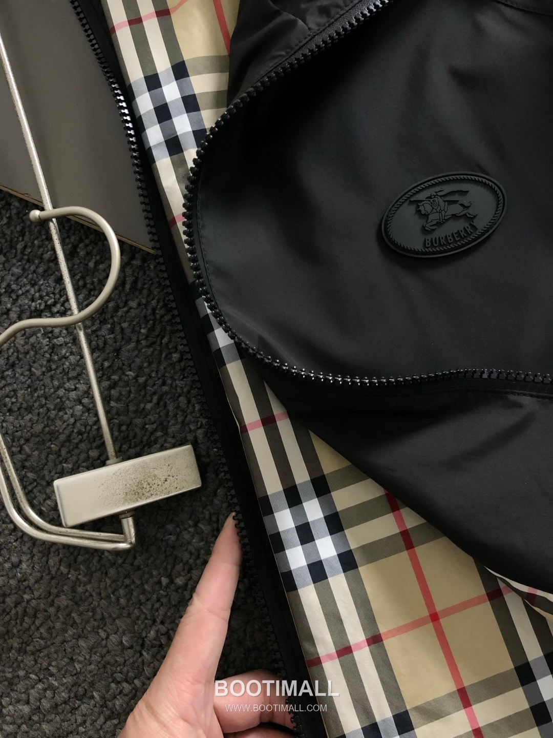 Burberry Check Lined Logo Jacket Navy 버버리 체크 라이닝 로고 자켓 네이비 3