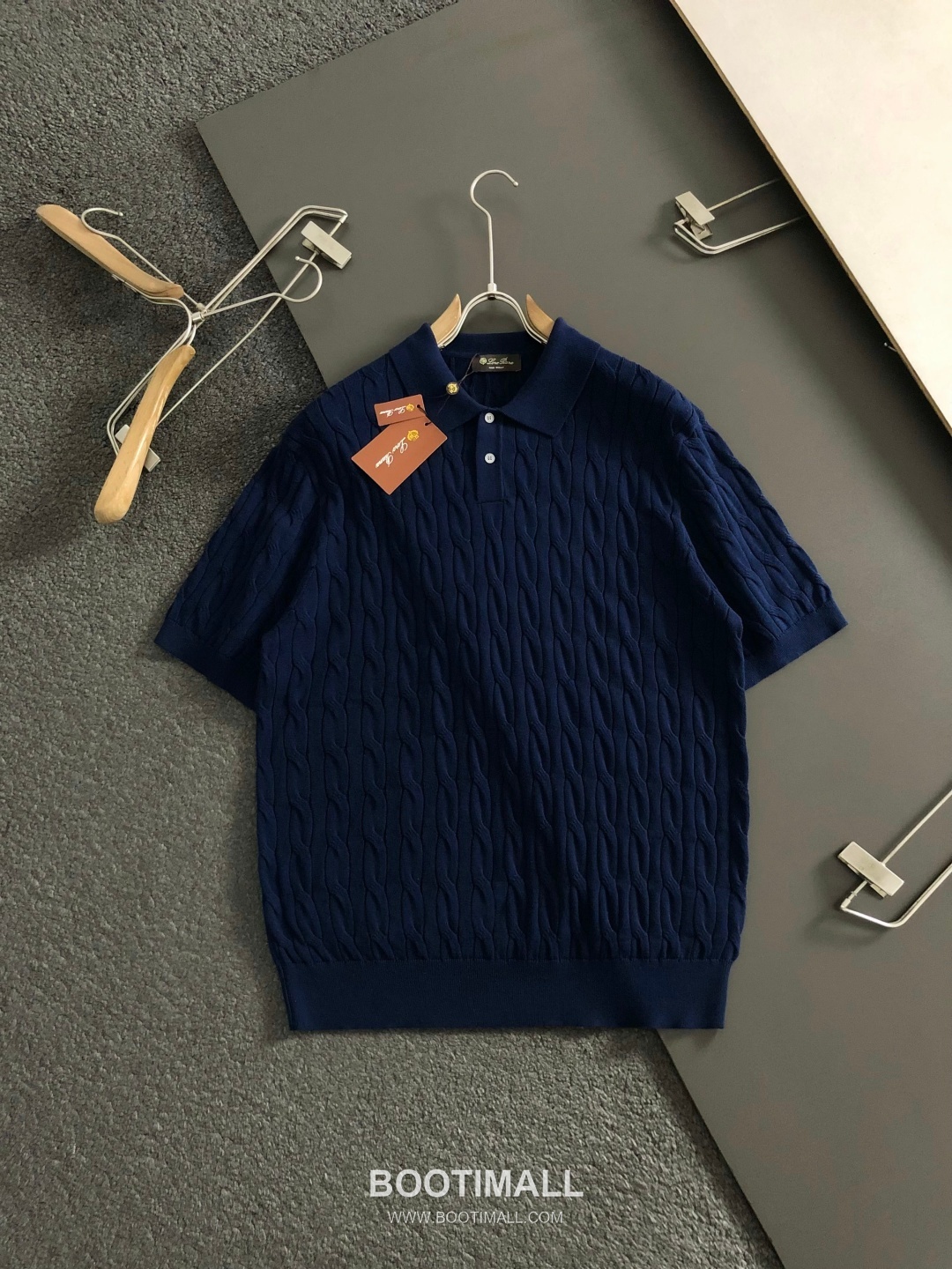 LP Wool Short Sleeve Knit Sweater Black White Blue LP 울 숏 슬리브 니트 스웨터 블랙 화이트 블루 2