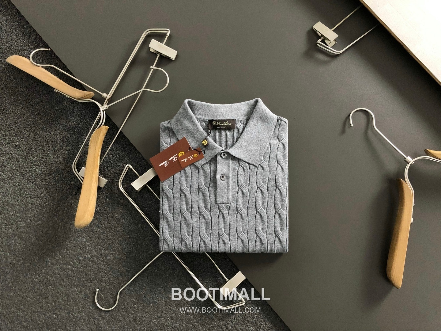 LP Wool Short Sleeve Knit Sweater Black White Blue LP 울 숏 슬리브 니트 스웨터 블랙 화이트 블루 1