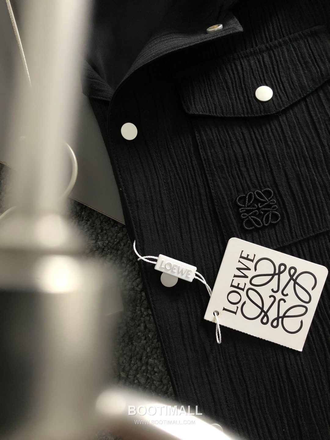 Off-White Stripe Embroidered Pocket Jacket Black 오프화이트 스트라이프 자수 포켓 재킷 블랙 3