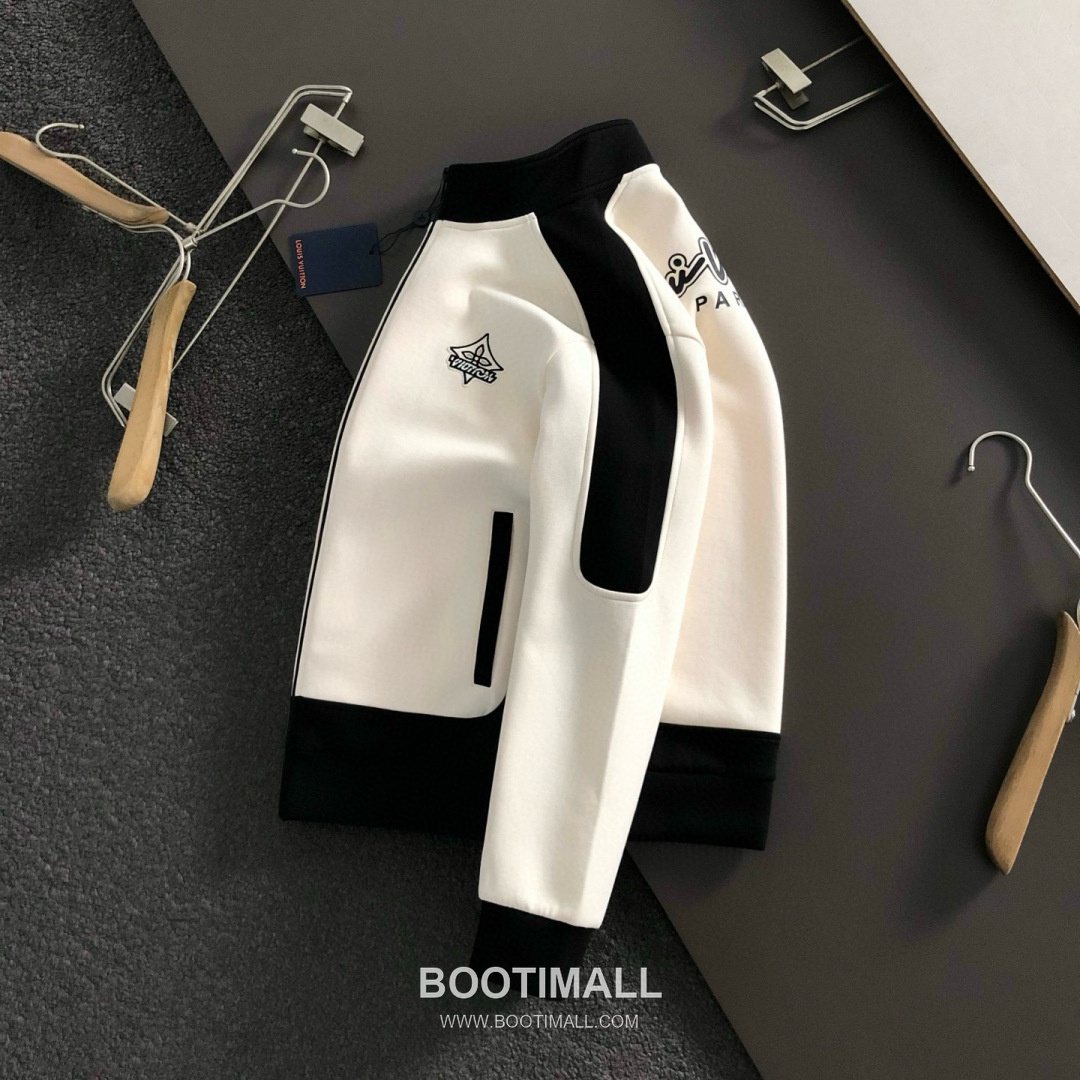 Lacoste Color Block Letter Embroidery Stand Collar Jacket Blue White 라코스테 컬러 블록 레터 자수 스탠드 칼라 자켓 블루 화이트 1