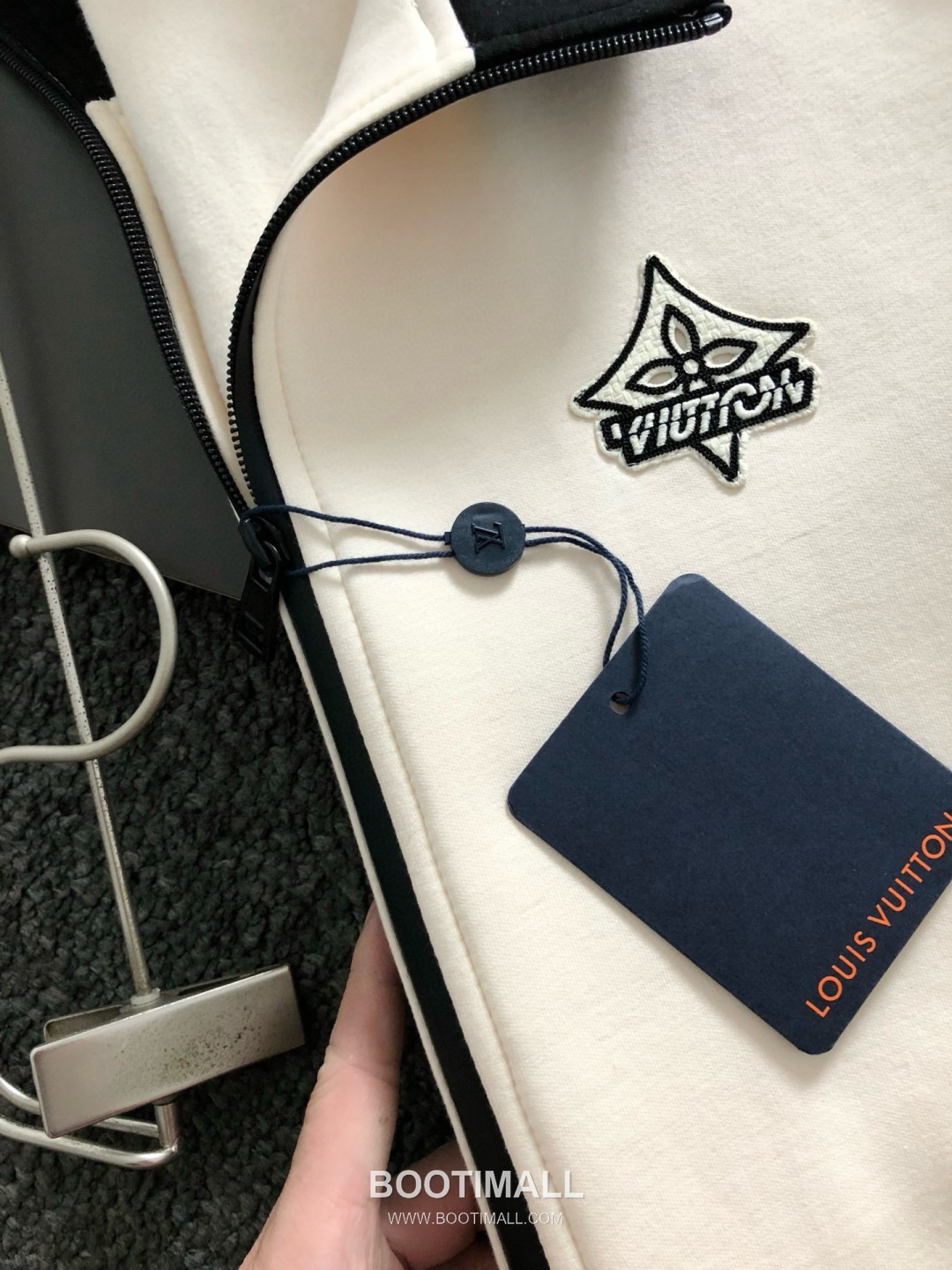 Lacoste Color Block Letter Embroidery Stand Collar Jacket Blue White 라코스테 컬러 블록 레터 자수 스탠드 칼라 자켓 블루 화이트 3