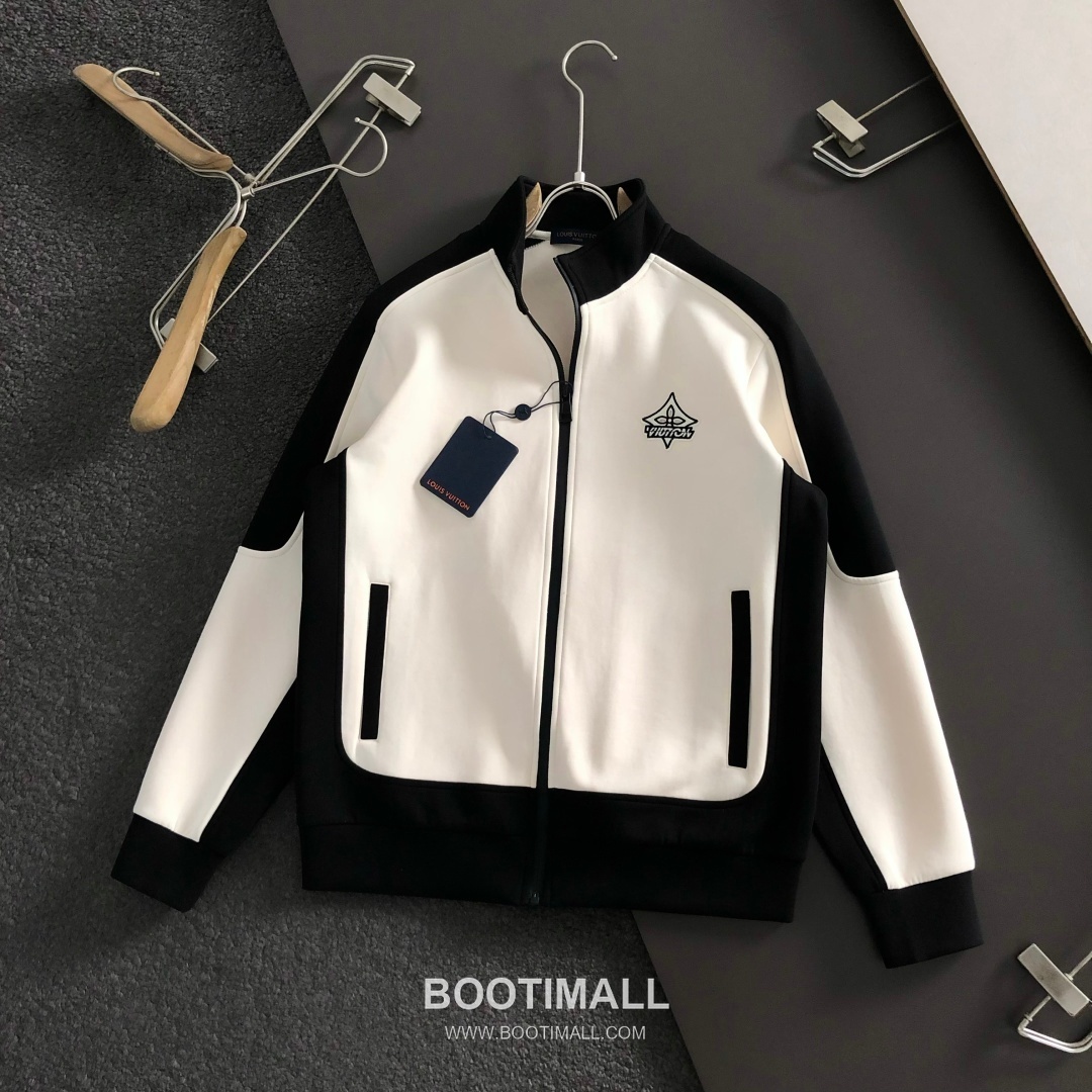 Lacoste Color Block Letter Embroidery Stand Collar Jacket Blue White 라코스테 컬러 블록 레터 자수 스탠드 칼라 자켓 블루 화이트 5