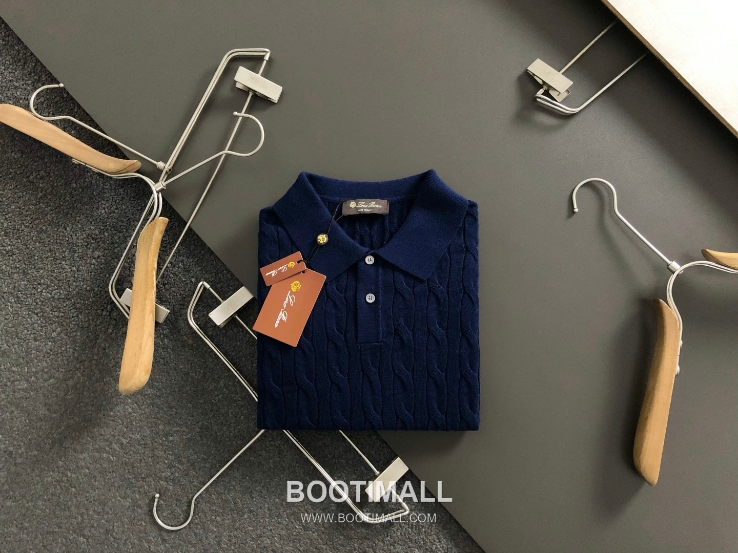 LP Wool Short Sleeve Knit Sweater Black White Blue LP 울 숏 슬리브 니트 스웨터 블랙 화이트 블루 1